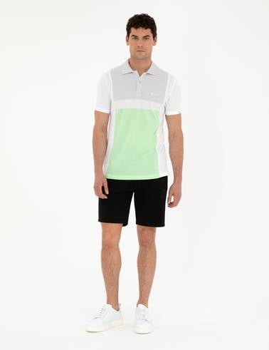 Siyah Regular Fit Örme Şort