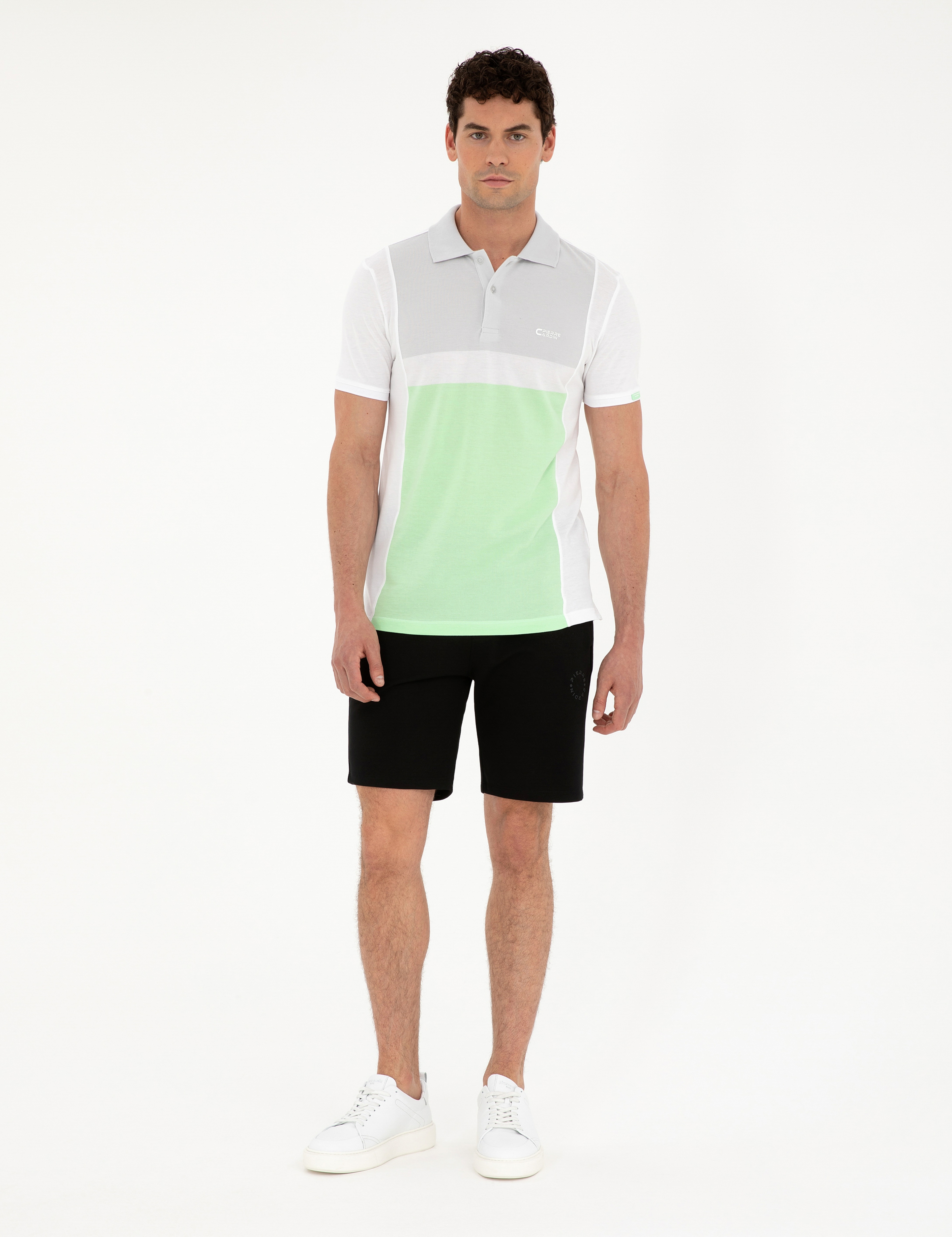 Siyah Regular Fit Örme Şort - Image 3