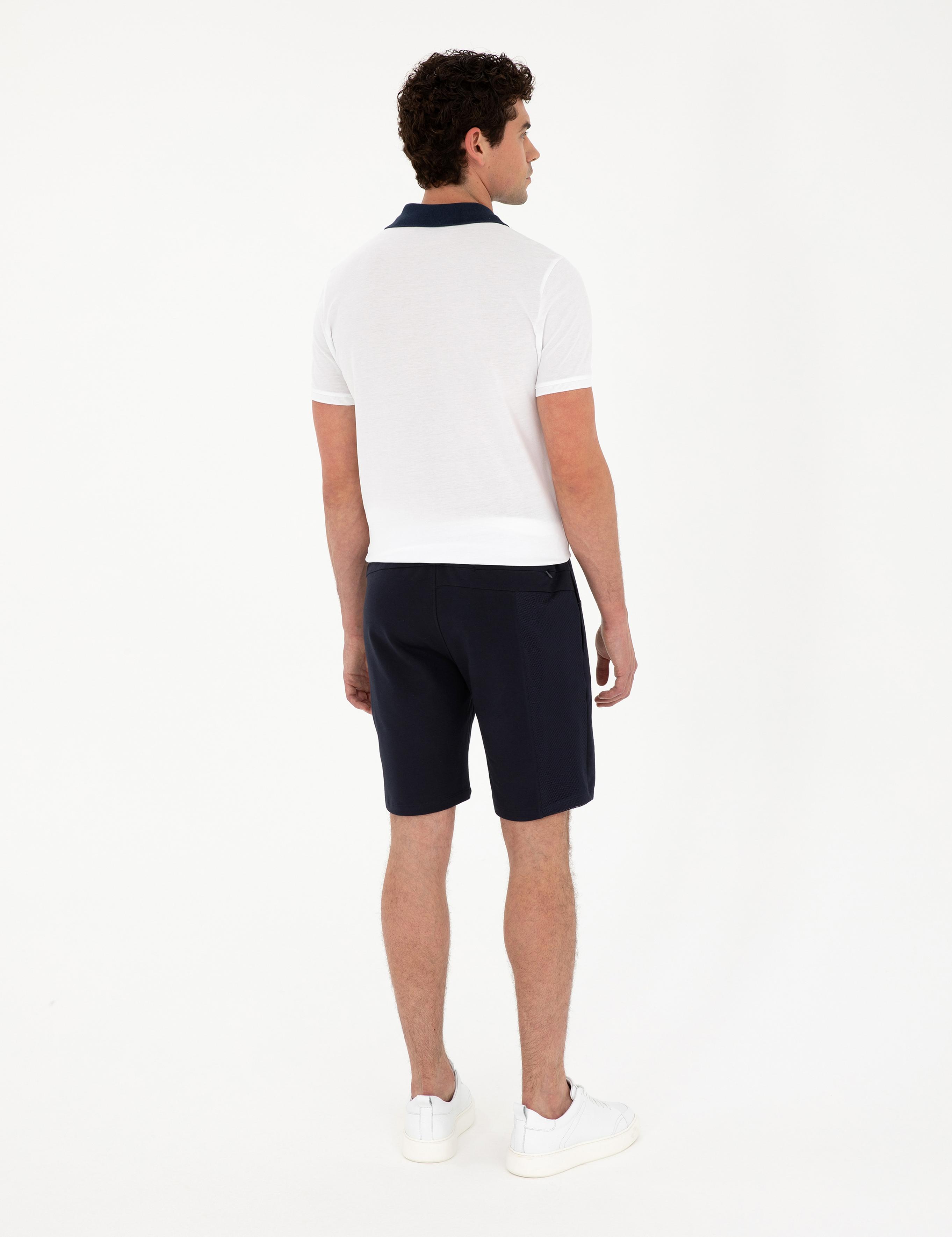 Lacivert Regular Fit Örme Şort