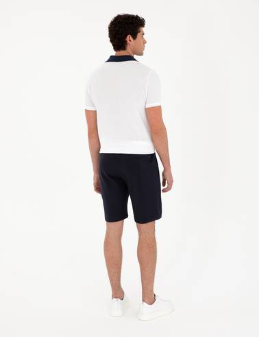 Lacivert Regular Fit Örme Şort