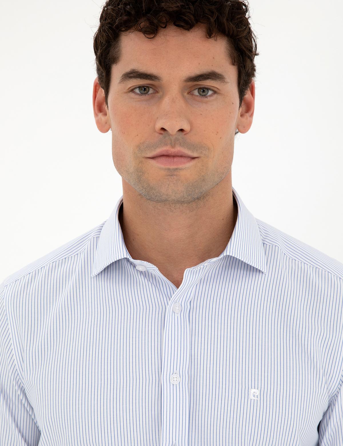 Açık Mavi Slim Fit Uzun Kollu Gömlek - 50294147010