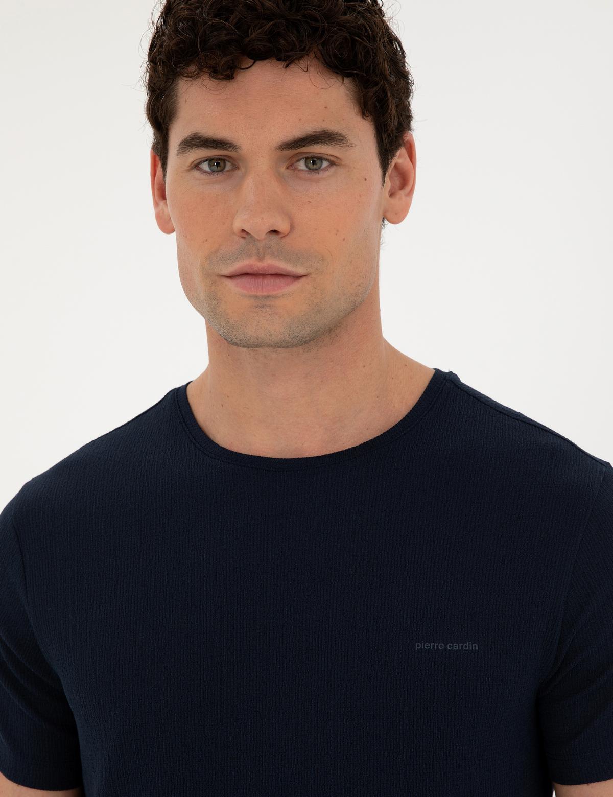 Lacivert Slim Fit Tişört - 50288914025