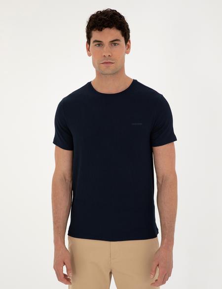 Lacivert Slim Fit Tişört - 50288914025