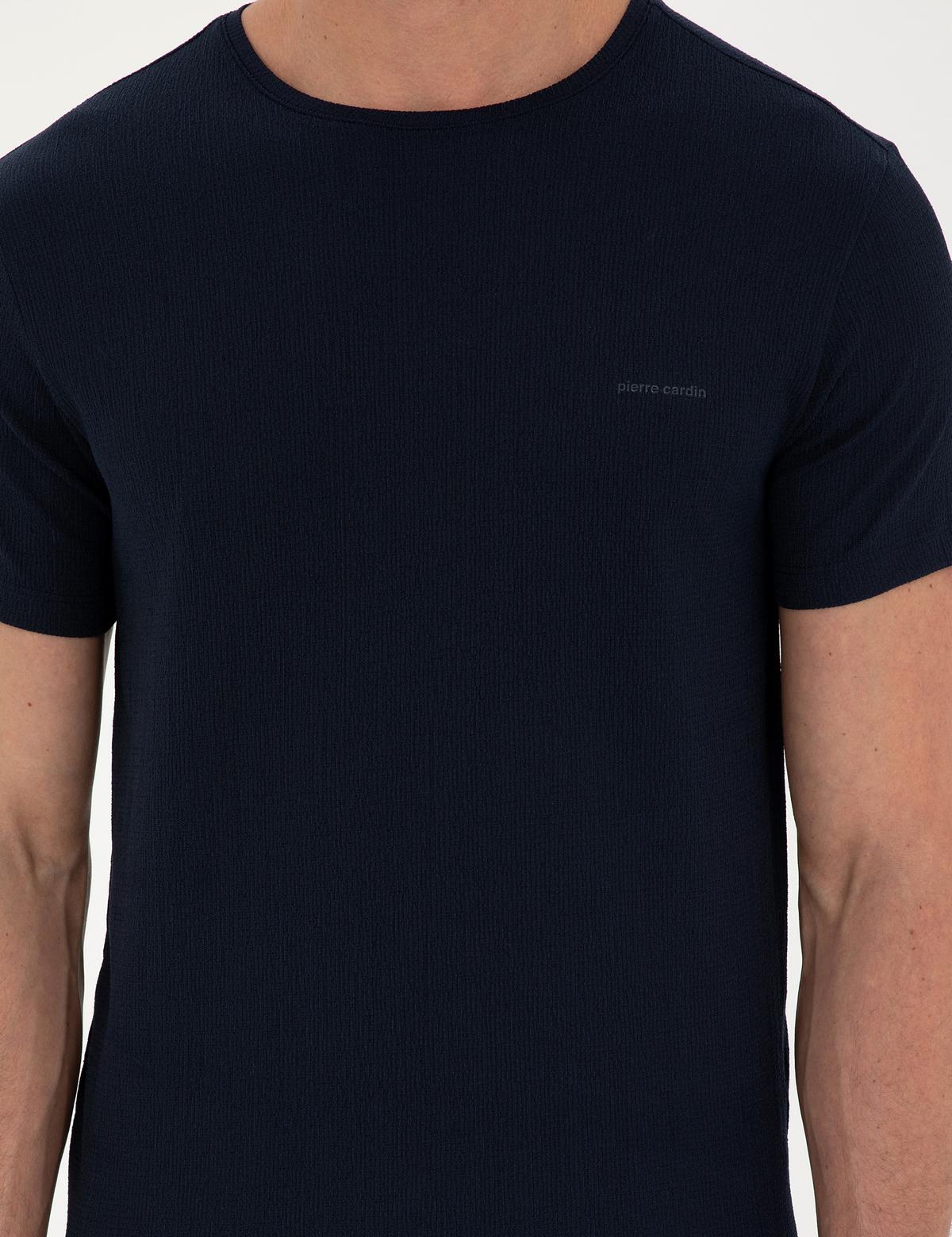 Lacivert Slim Fit Tişört - 50288914025