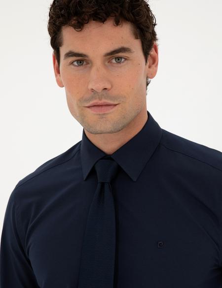 Lacivert Regular Fit Uzun Kollu Basic Gömlek - 50289411033