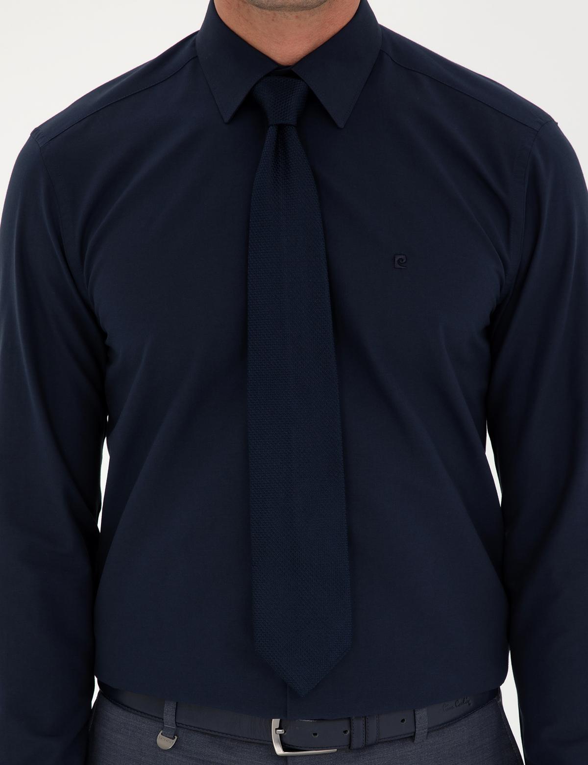 Lacivert Regular Fit Uzun Kollu Basic Gömlek - 50289411033