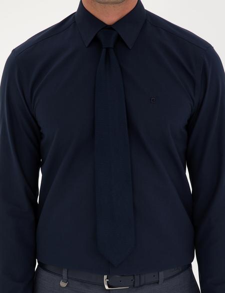 Lacivert Regular Fit Uzun Kollu Basic Gömlek - 50289411033