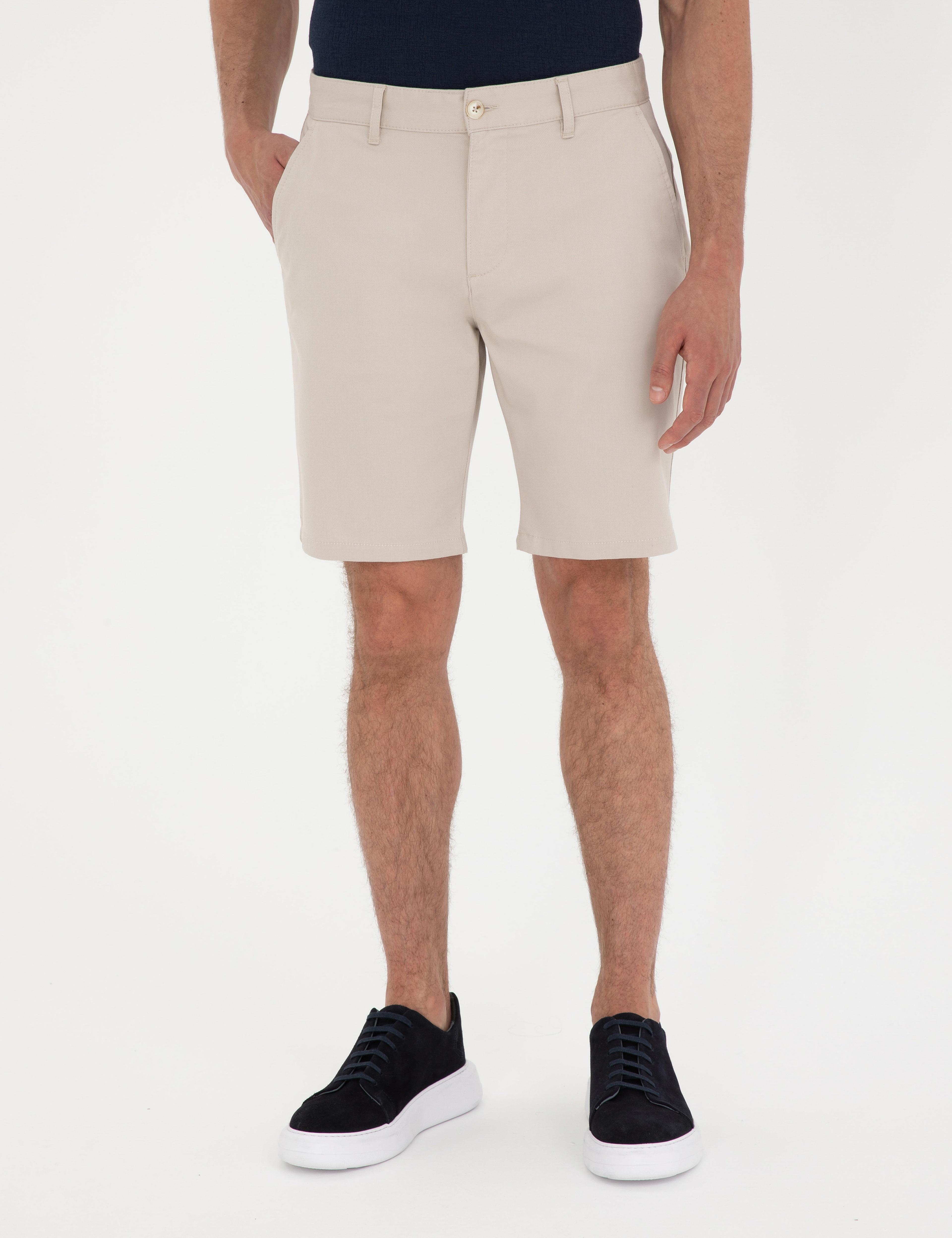 Taş Slim Fit Dokuma Şort - Image 2