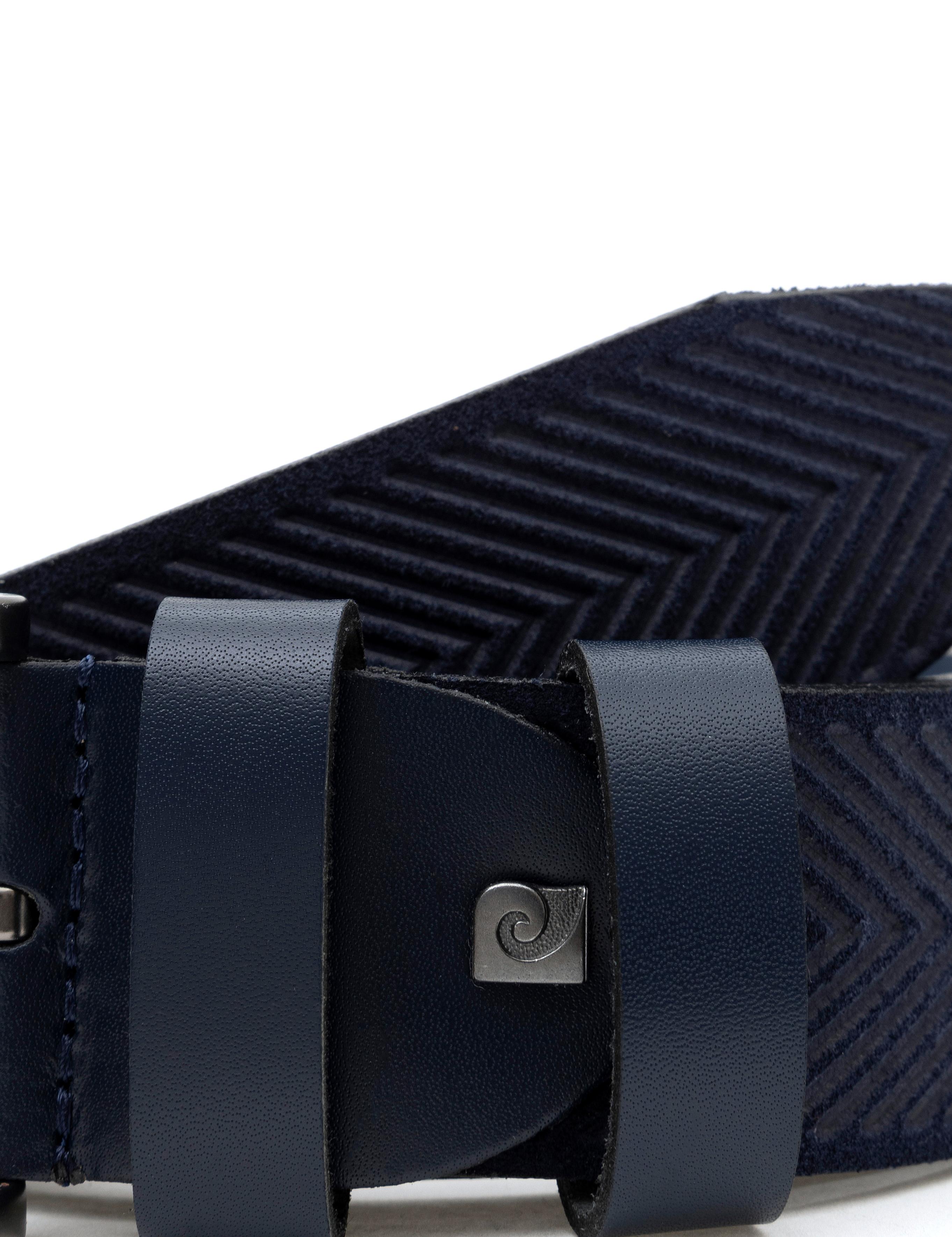 Lacivert Denim %100 Deri Denim Kemer