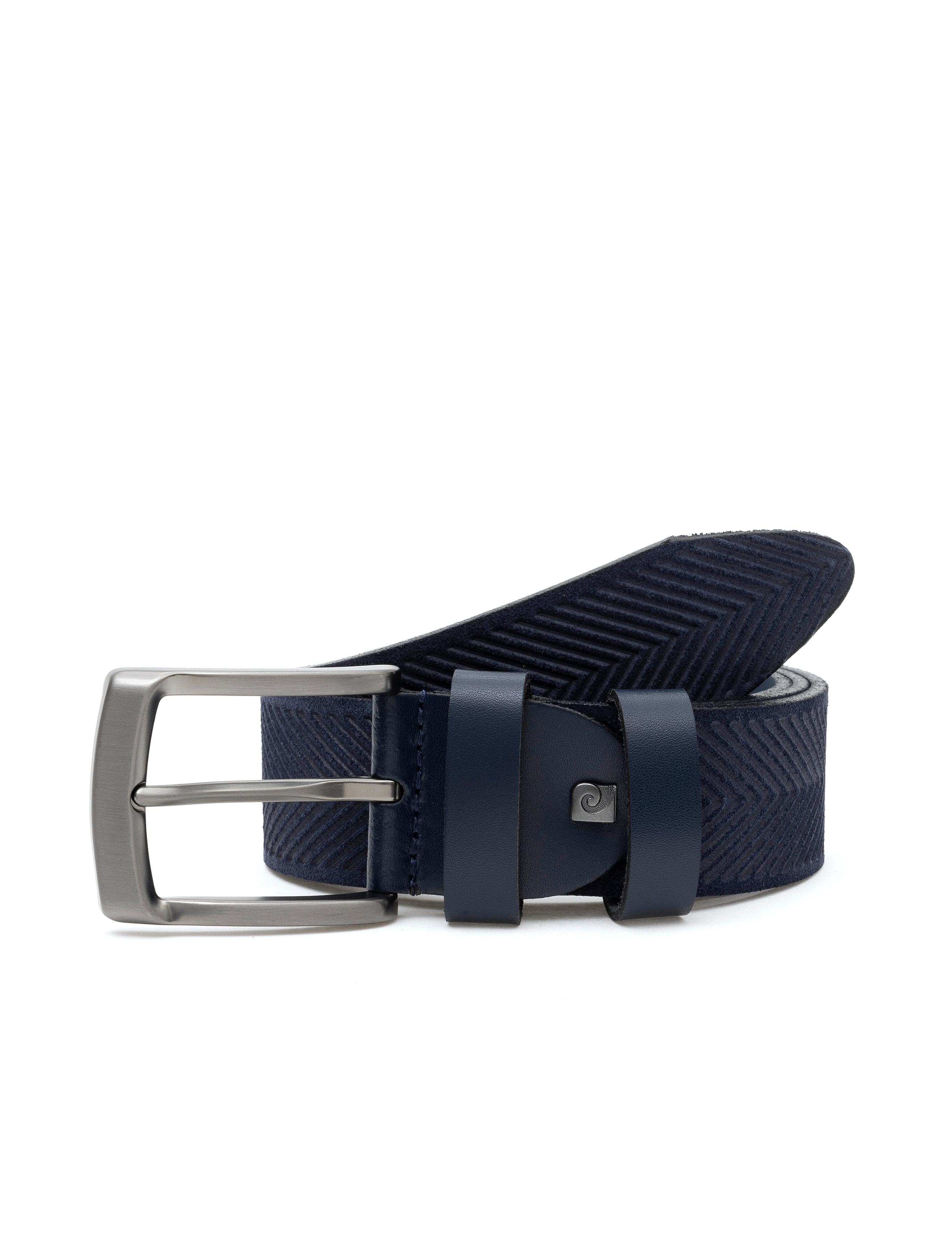 Lacivert Denim %100 Deri Denim Kemer