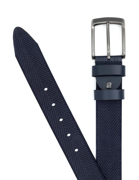 Lacivert Denim %100 Deri Denim Kemer - 50294391010