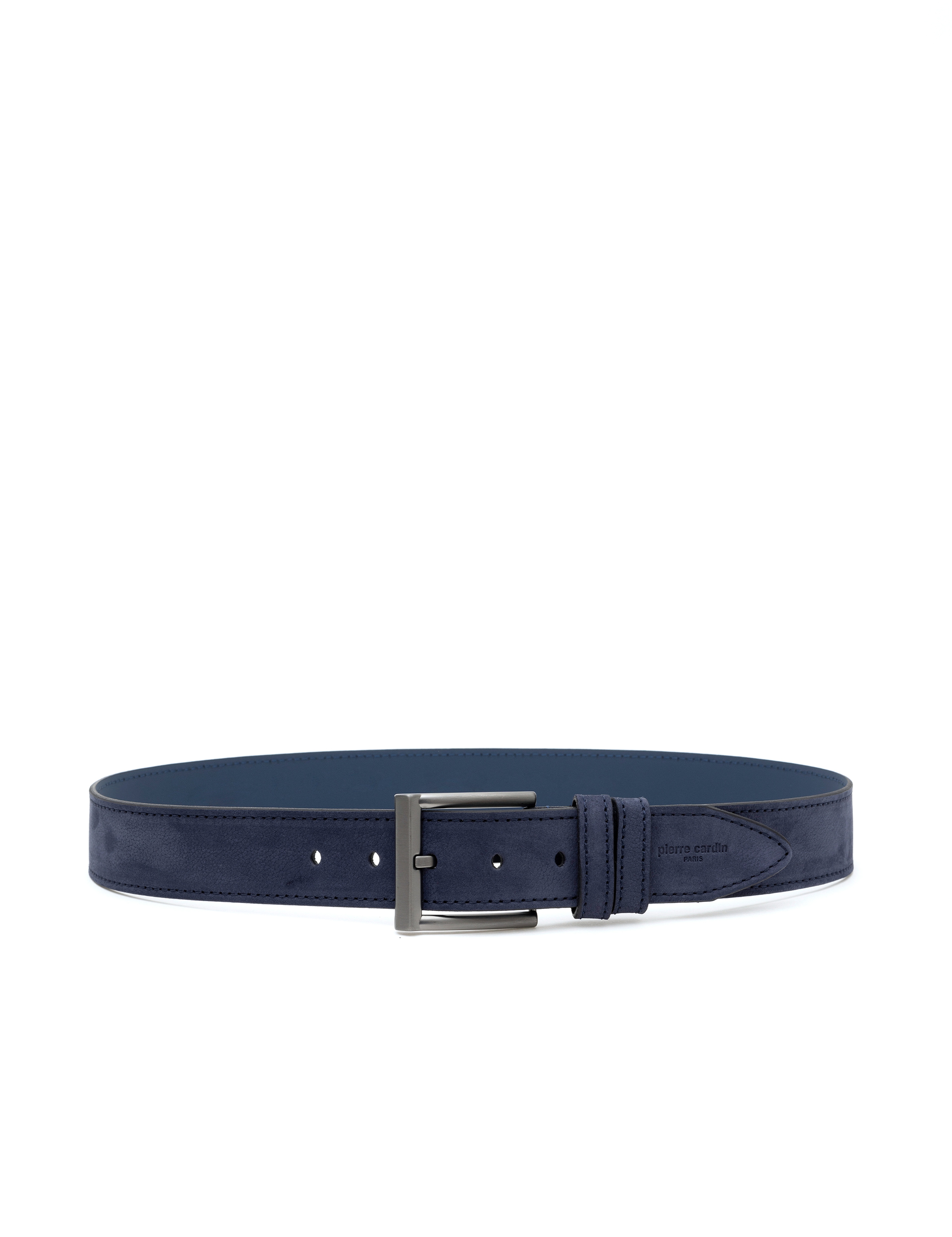 Lacivert Denim %100 Deri Denim Kemer - Image 3