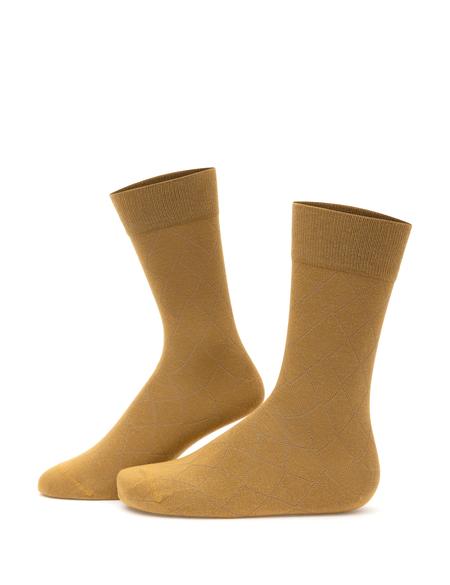 Erkek Bambu Karışımlı Yeşil Soket Desenli Çorap - 50291776008