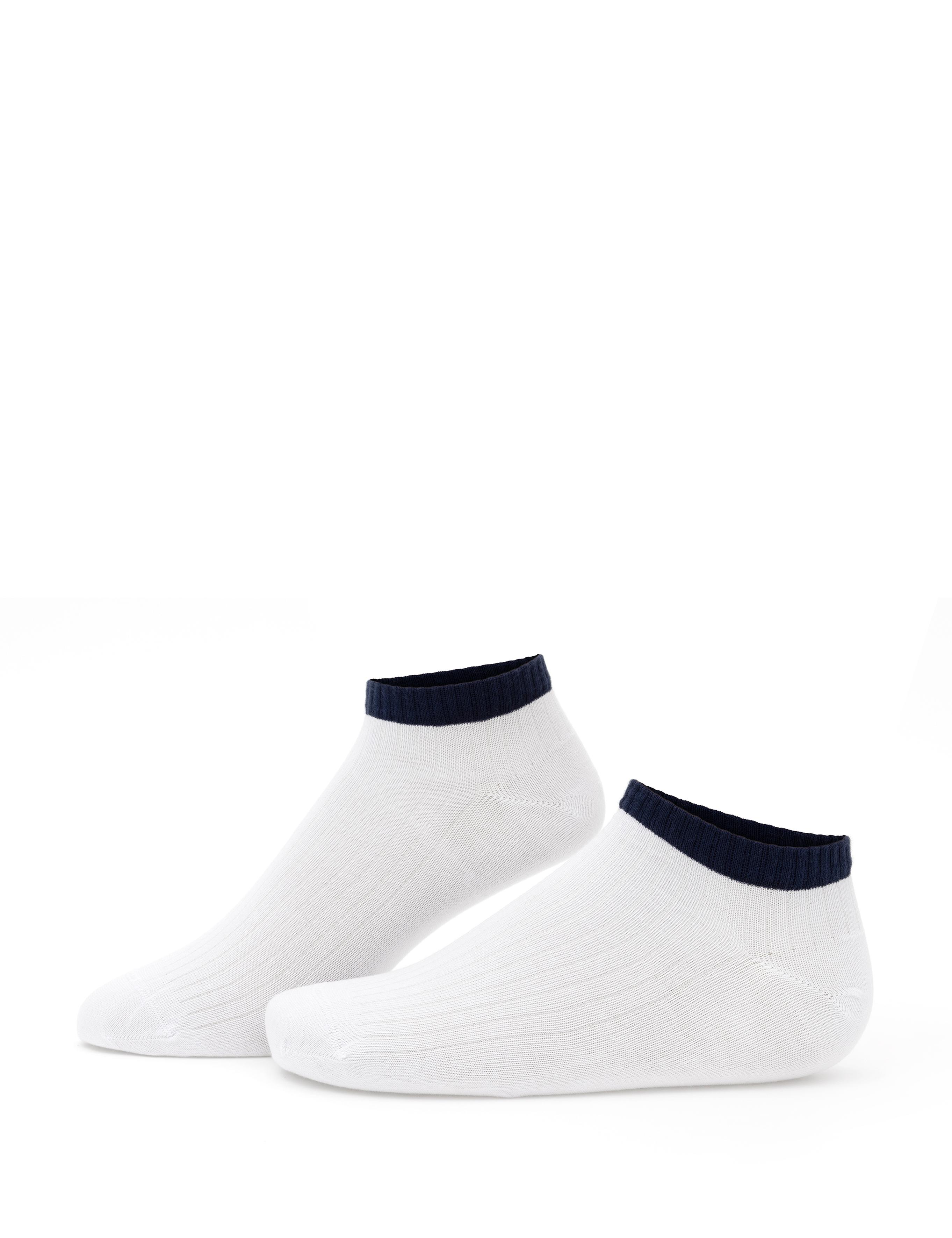 Erkek Pamuk Karışımlı Lacivert Soket Desenli Çorap