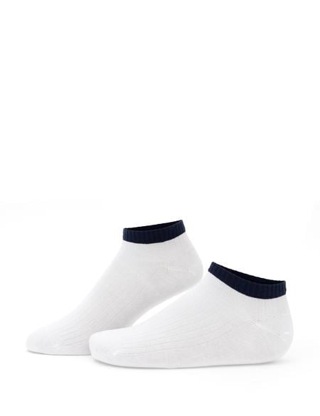 Erkek Pamuk Karışımlı Lacivert Soket Desenli Çorap - 50291779003