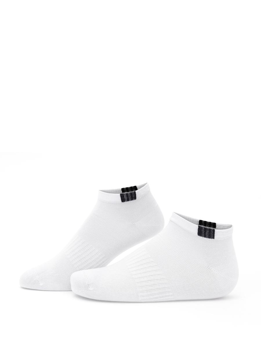 Erkek Pamuk Karışımlı Siyah Patik Desenli Çorap