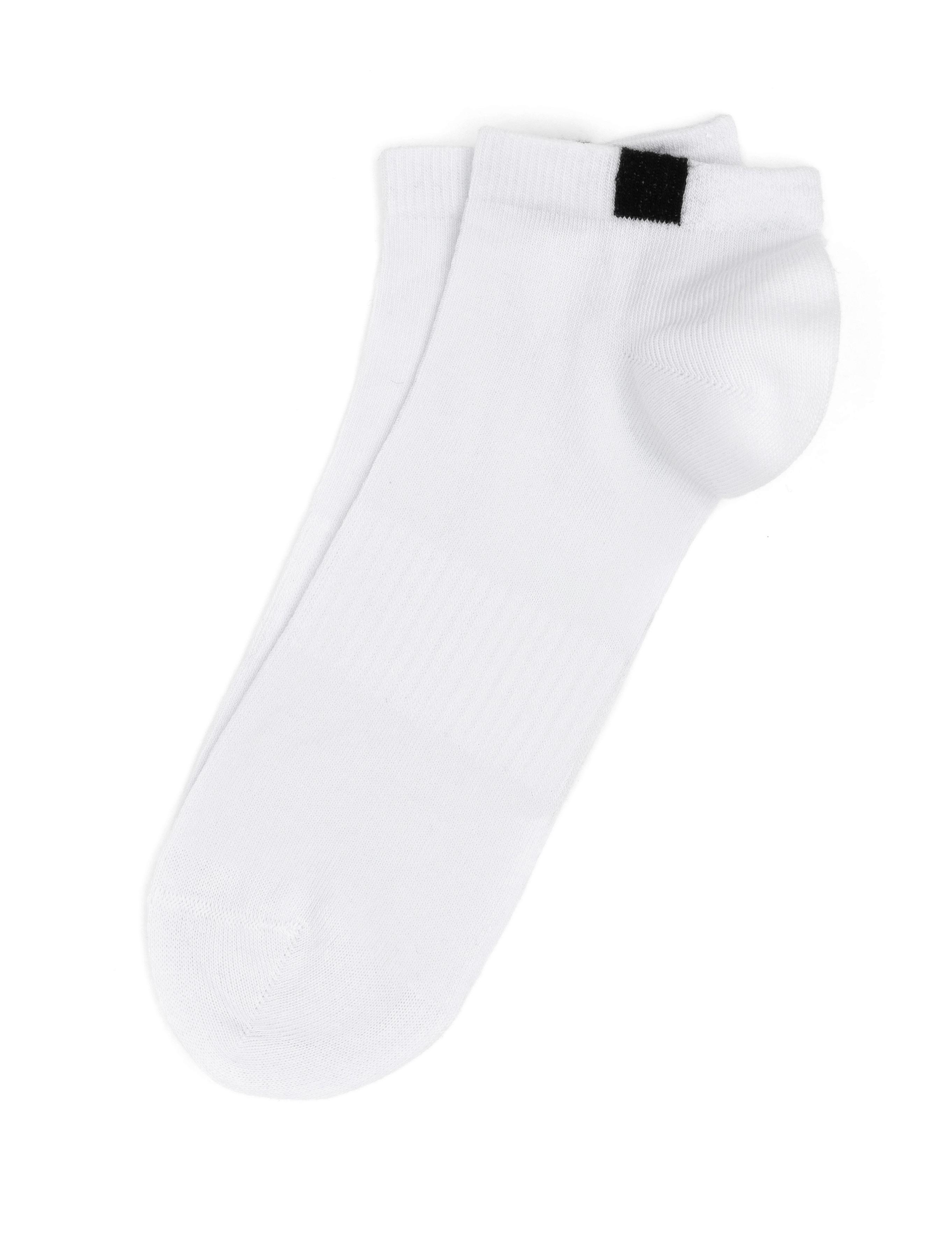 Erkek Pamuk Karışımlı Siyah Patik Desenli Çorap