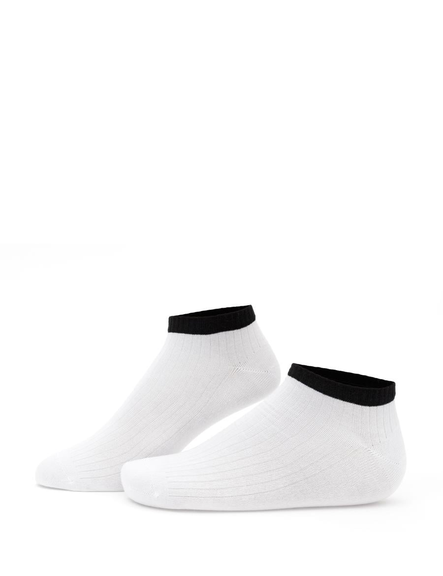 Erkek Pamuk Karışımlı Siyah Soket Desenli Çorap