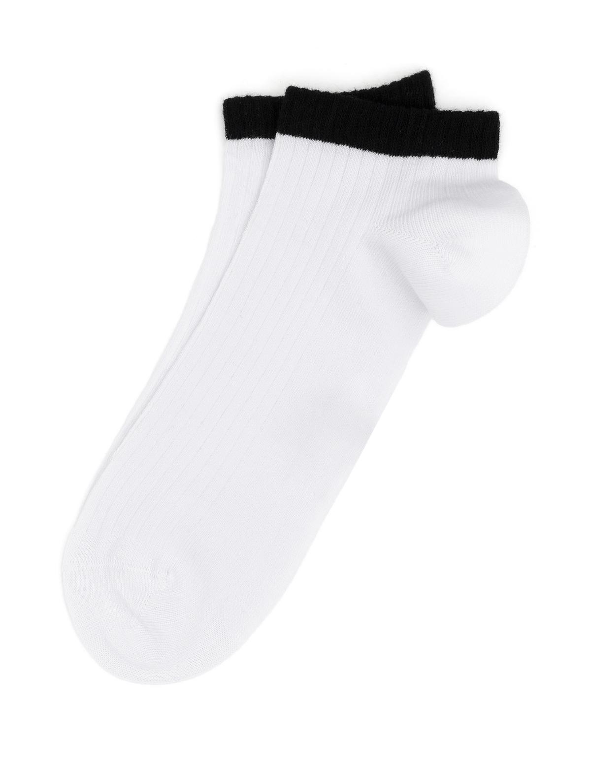 Erkek Pamuk Karışımlı Siyah Soket Desenli Çorap - 50291779001