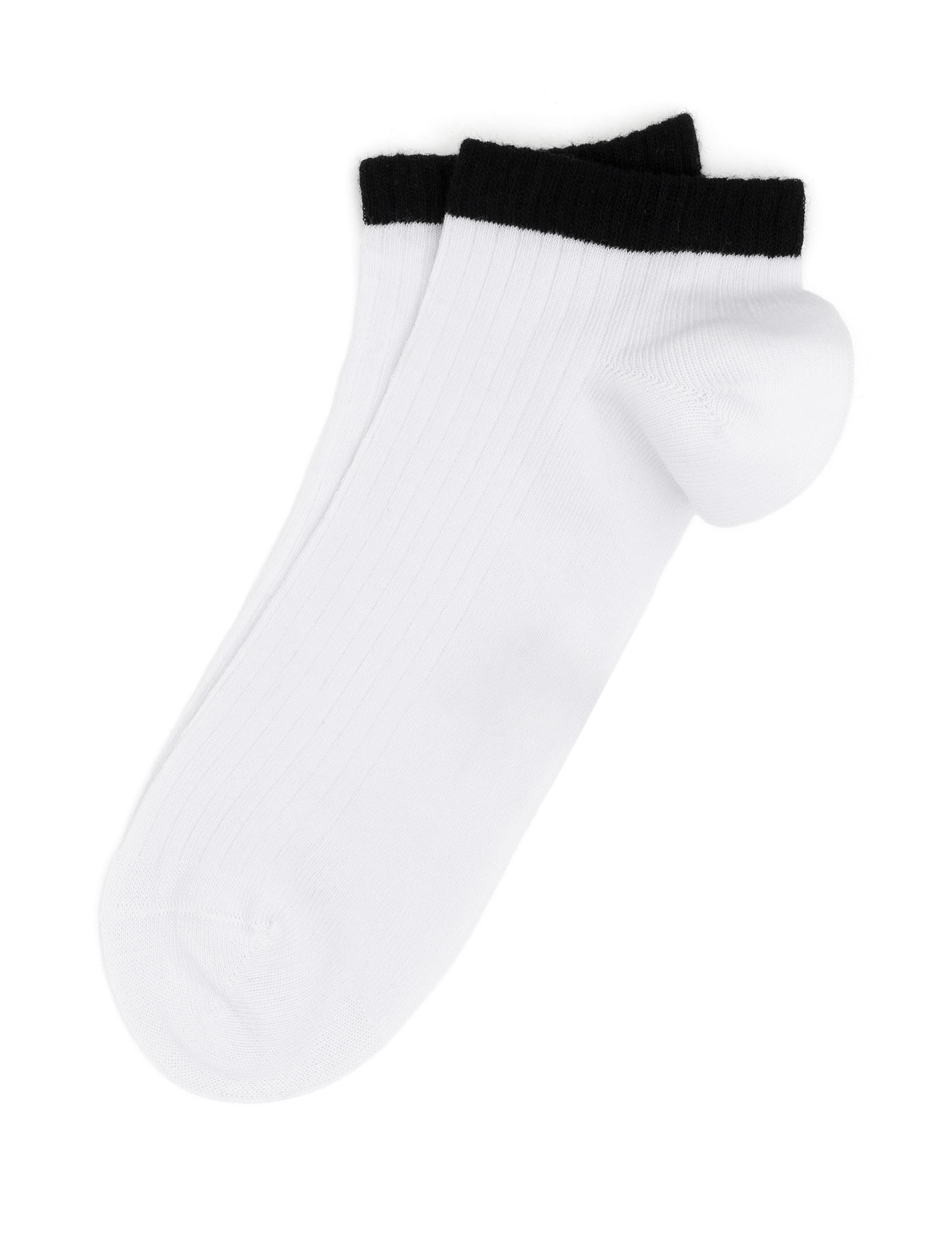 Erkek Pamuk Karışımlı Siyah Soket Desenli Çorap