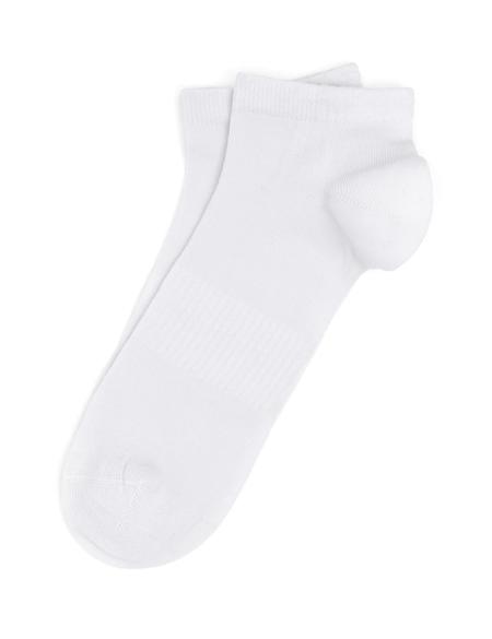 Erkek Pamuk Karışımlı Beyaz Patik Desenli Çorap - 50291778002