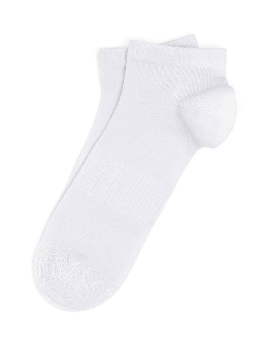 Erkek Pamuk Karışımlı Beyaz Patik Desenli Çorap
