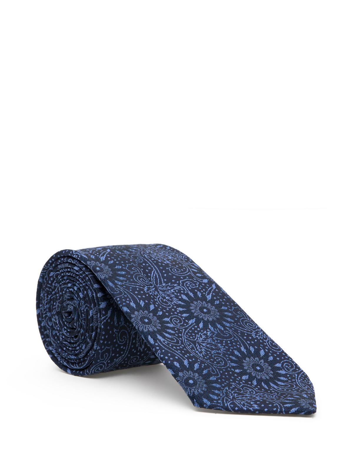 Lacivert 3'lü Kravat-Mendil-Kravat İğnesi Set - 50295392001