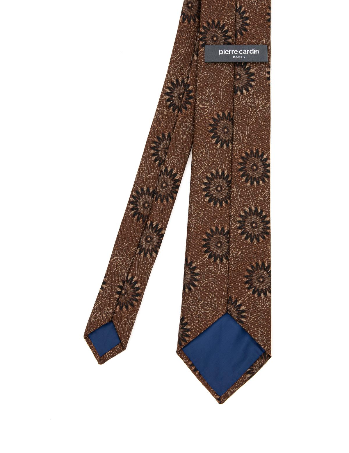 Kahverengi 3'lü Kravat-Mendil-Kravat İğnesi Set - 50295393001