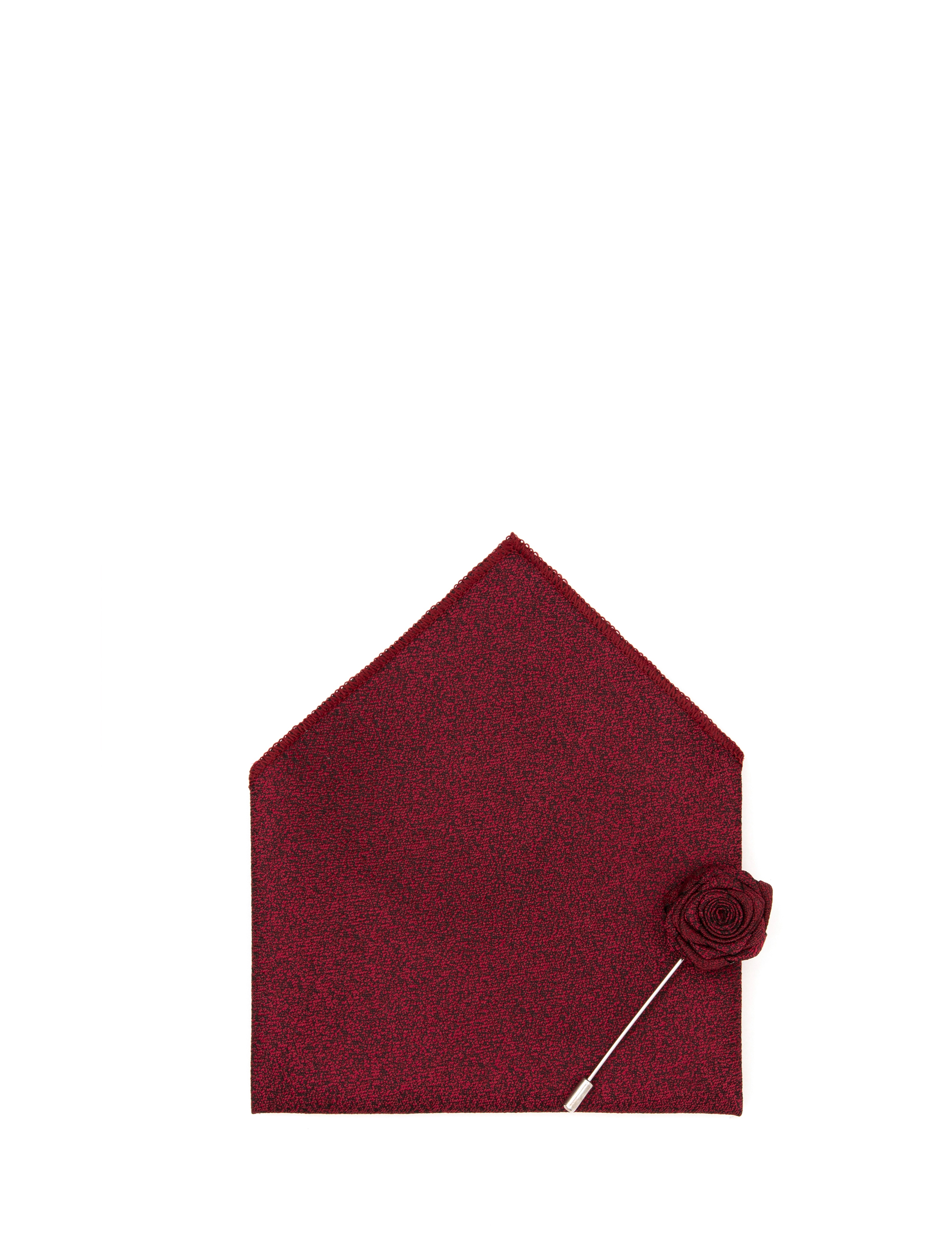 Bordo 3'lü Kravat-Mendil-Kravat İğnesi Set - Image 6
