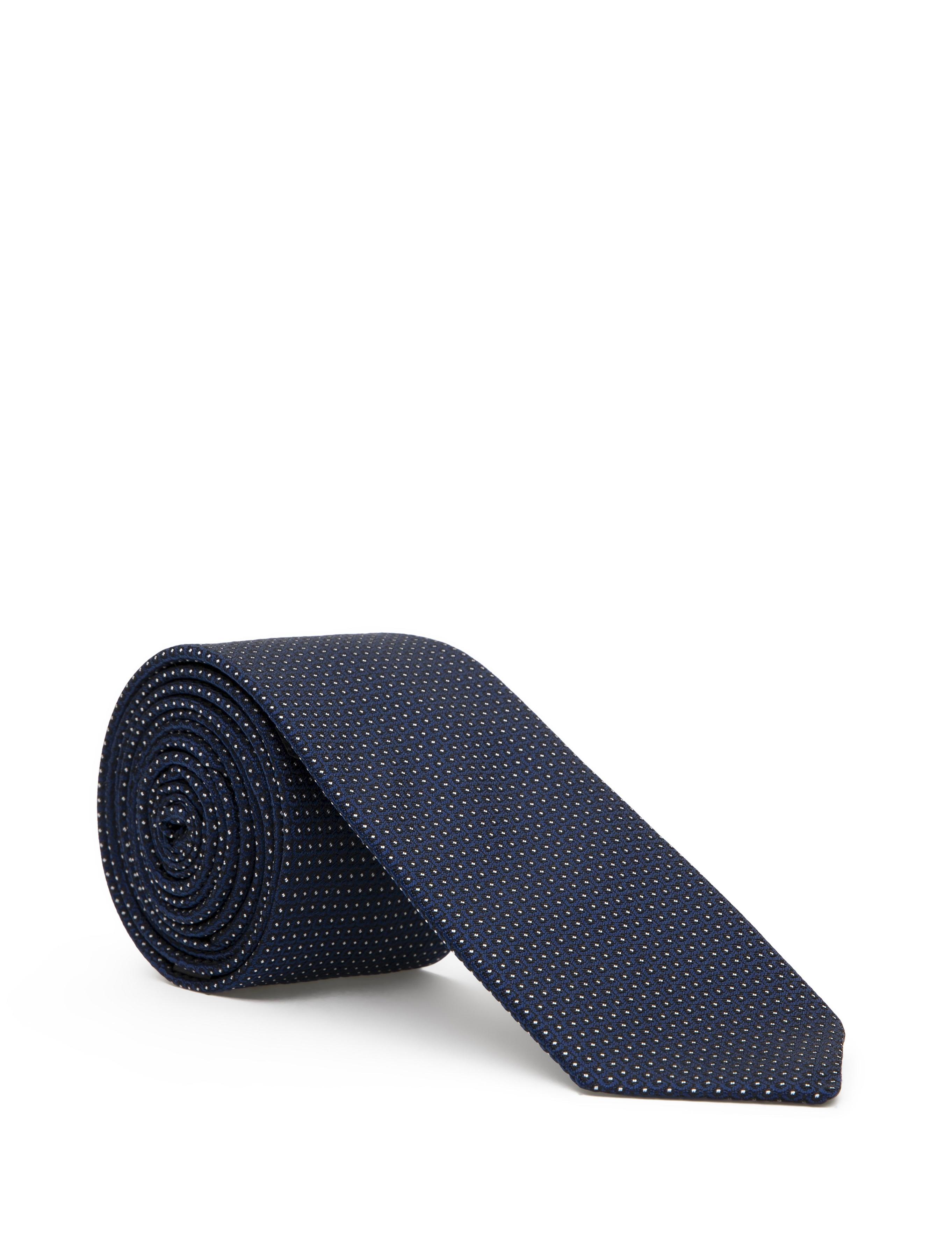 Lacivert 3'lü Kravat-Mendil-Kravat İğnesi Set