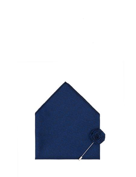 Mavi 3'lü Kravat-Mendil-Kravat İğnesi Set - 50295431001