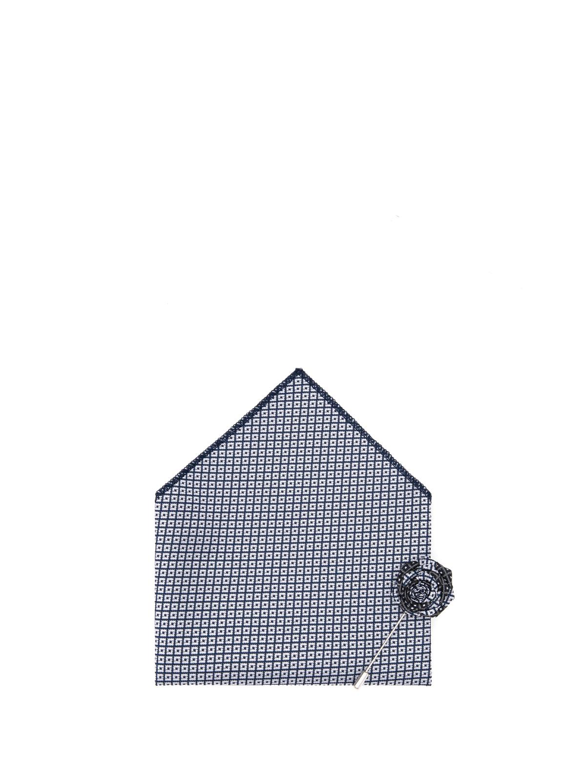 Siyah 3'lü Kravat-Mendil-Kravat İğnesi Set - 50295452001