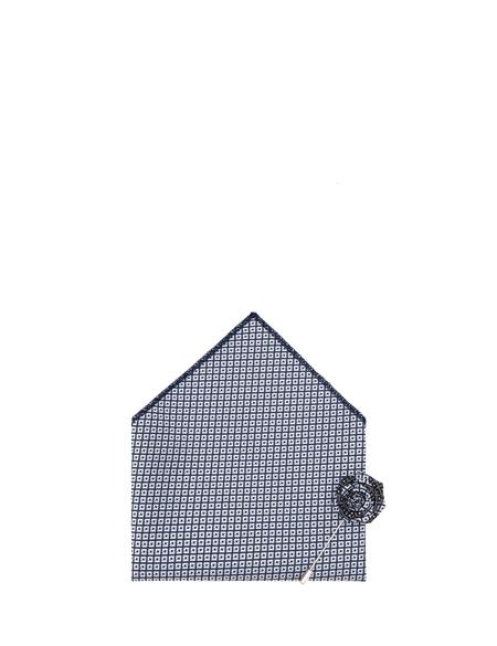 Siyah 3'lü Kravat-Mendil-Kravat İğnesi Set - 50295452001