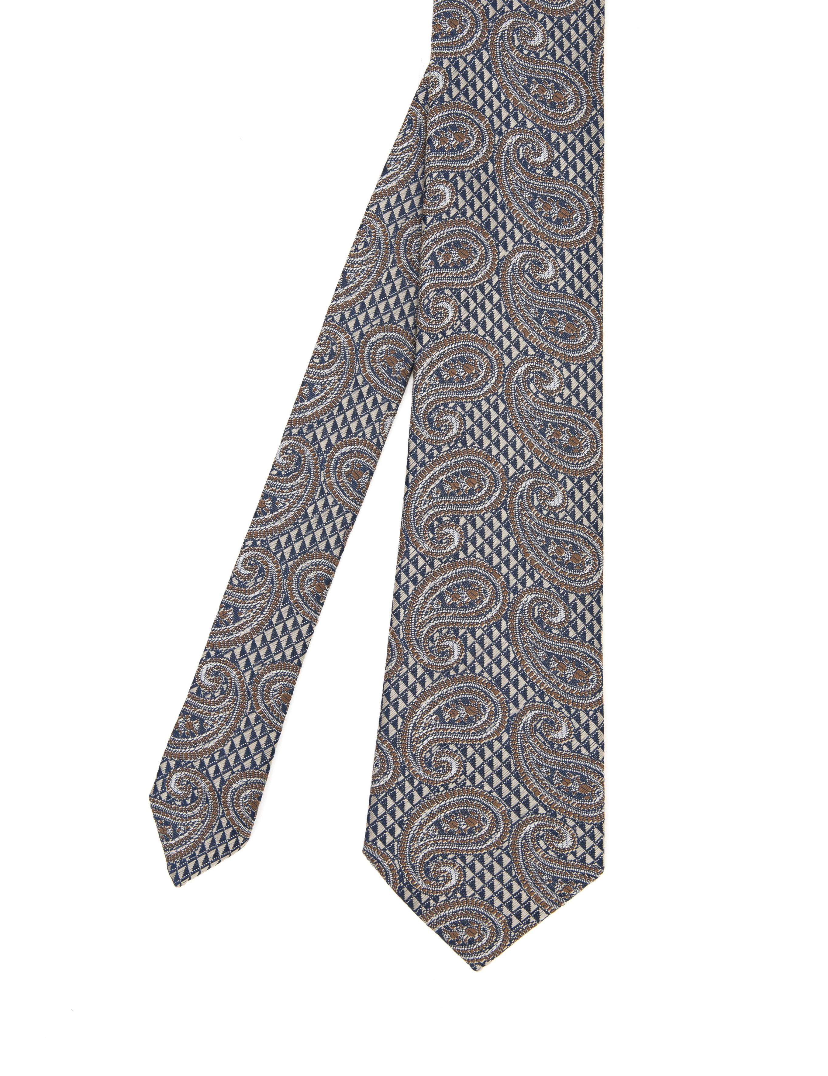 Kahverengi 3'lü Kravat-Mendil-Kravat İğnesi Set