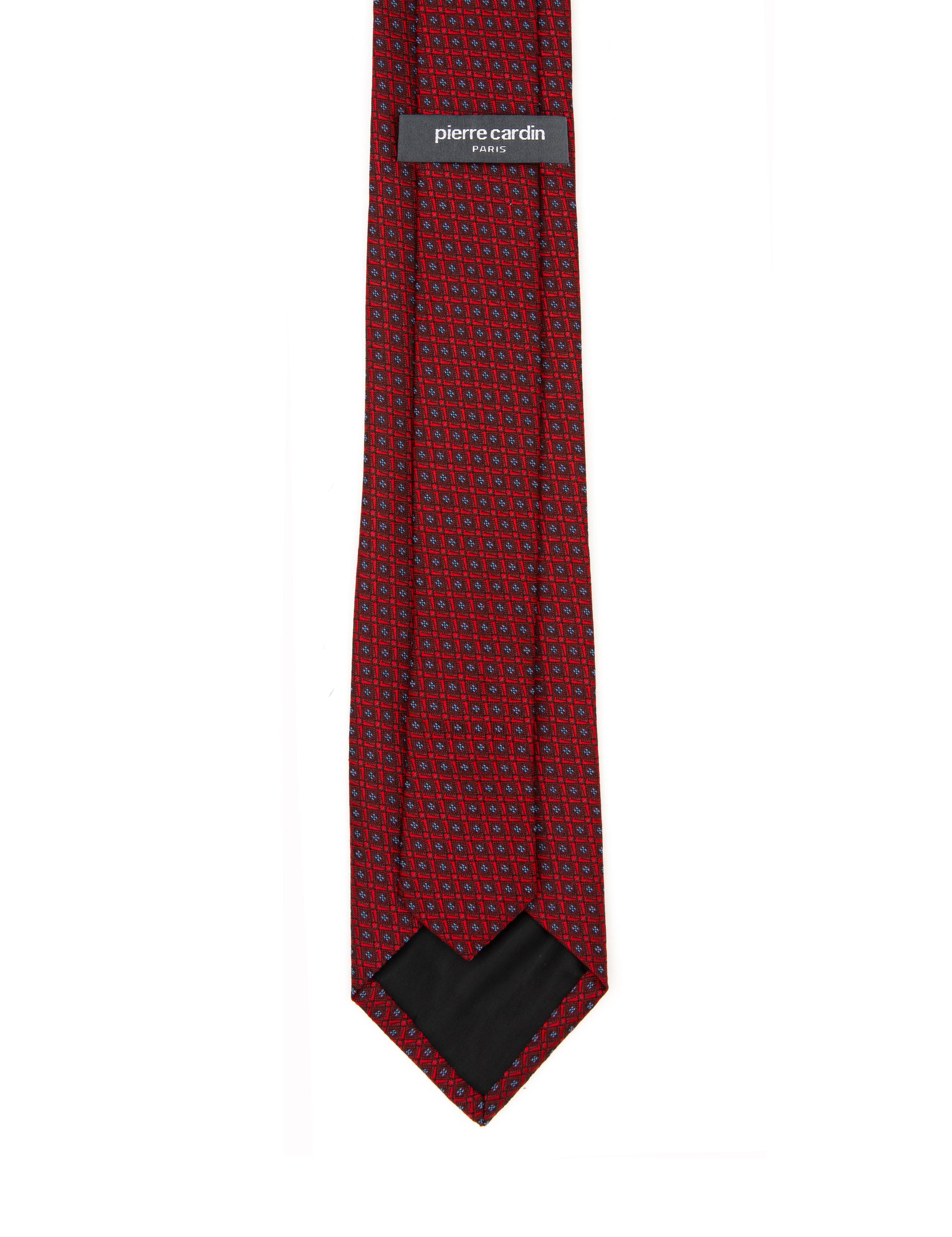 Bordo 3'lü Kravat-Mendil-Kravat İğnesi Set