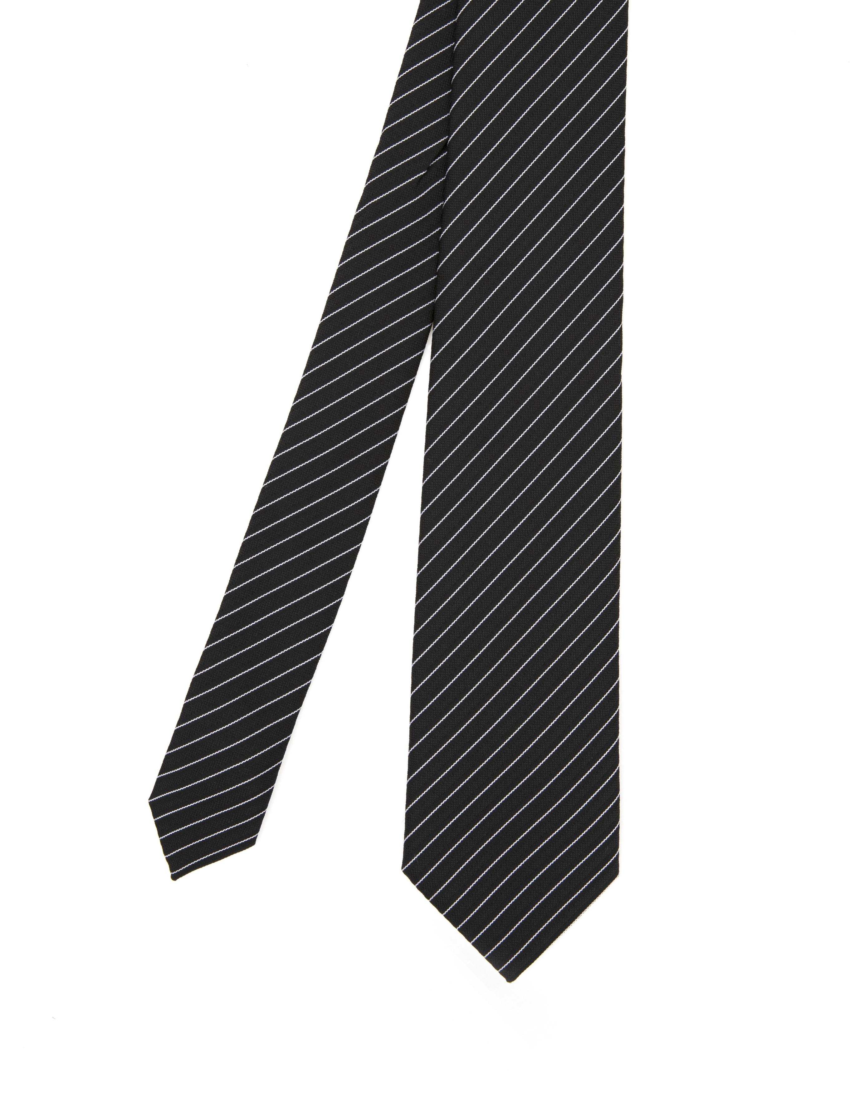 Siyah 3'lü Kravat-Mendil-Kravat İğnesi Set