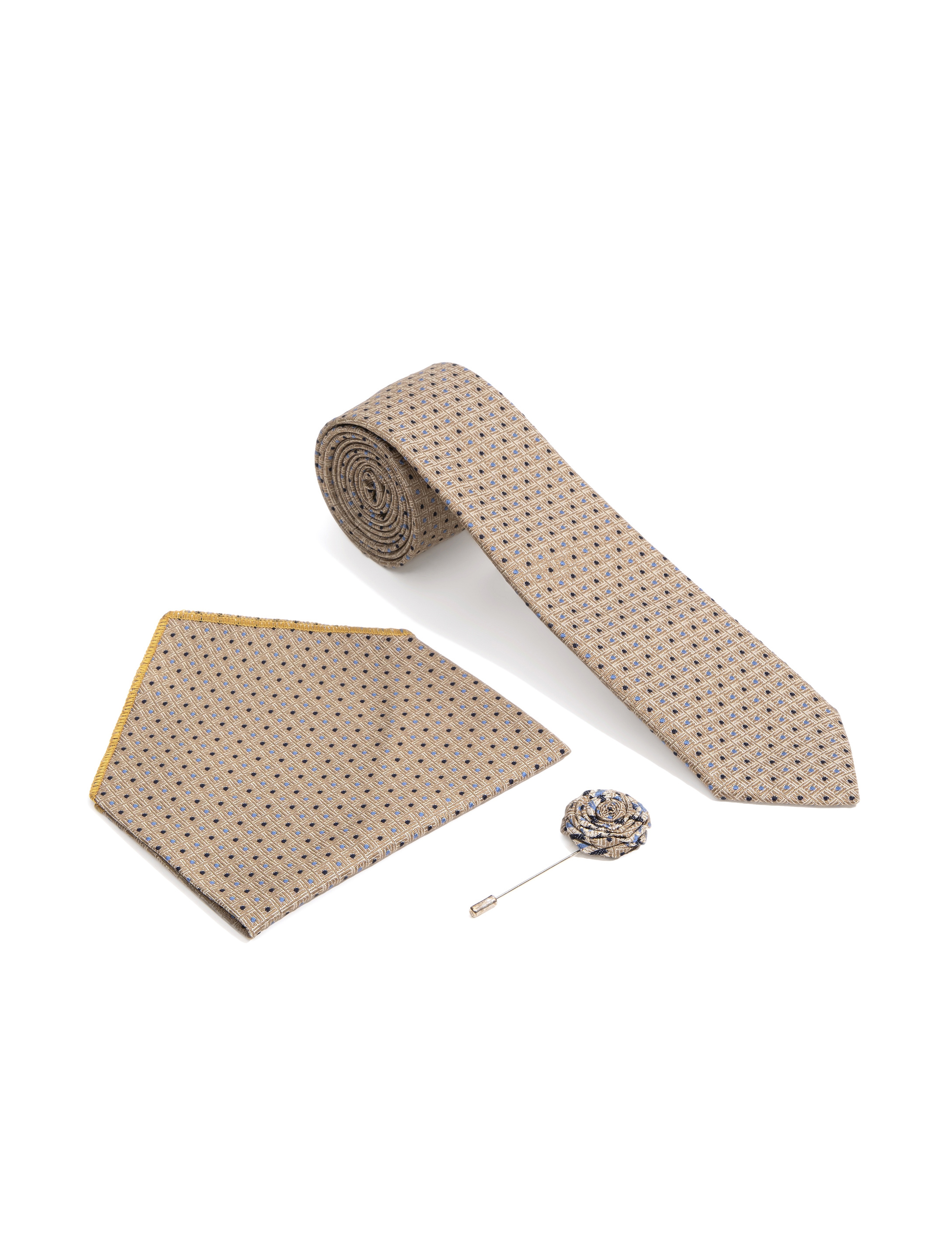 Vizon 3'lü Kravat Mendil Set - Image 1