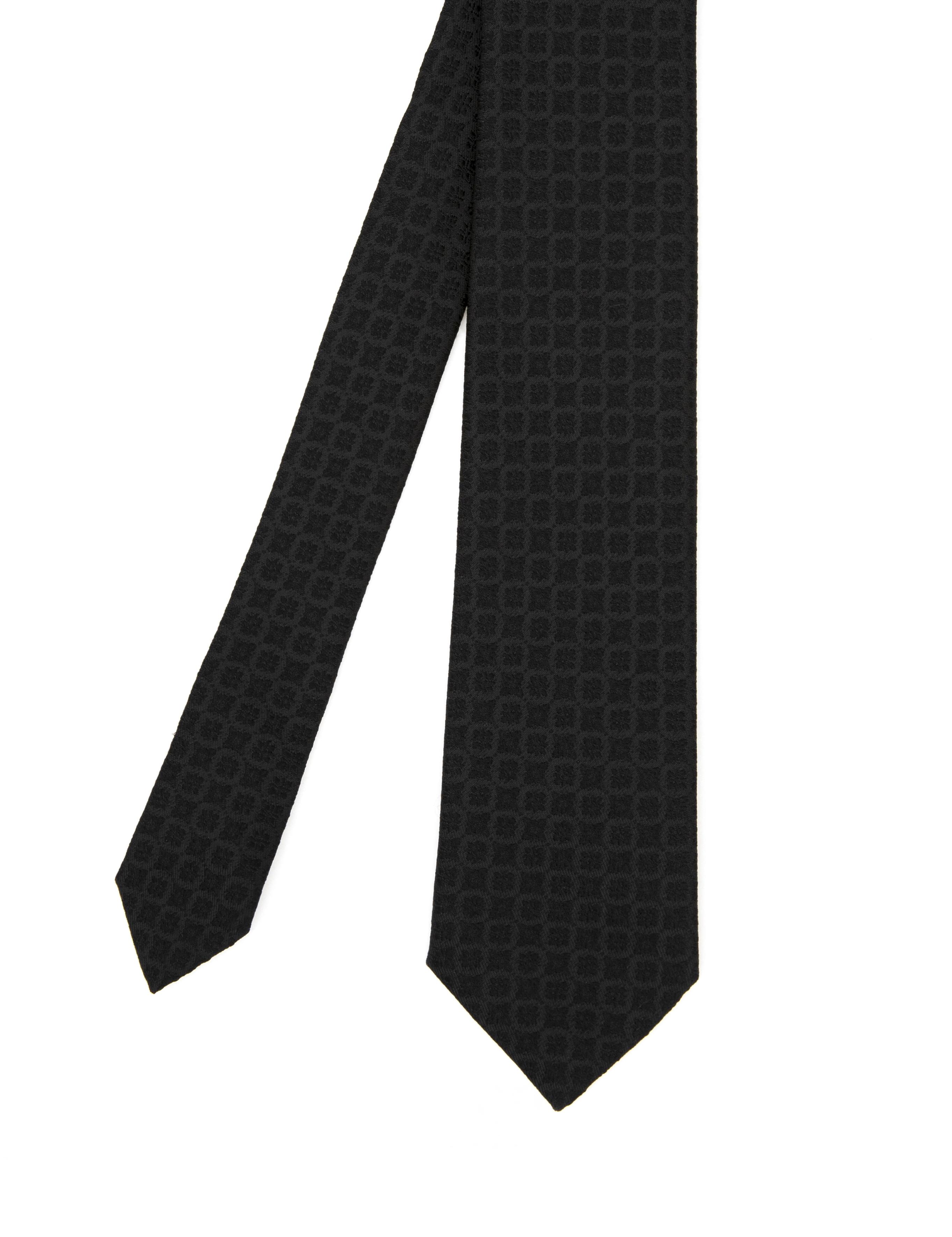 Siyah 3'lü Kravat-Mendil-Kravat İğnesi Set