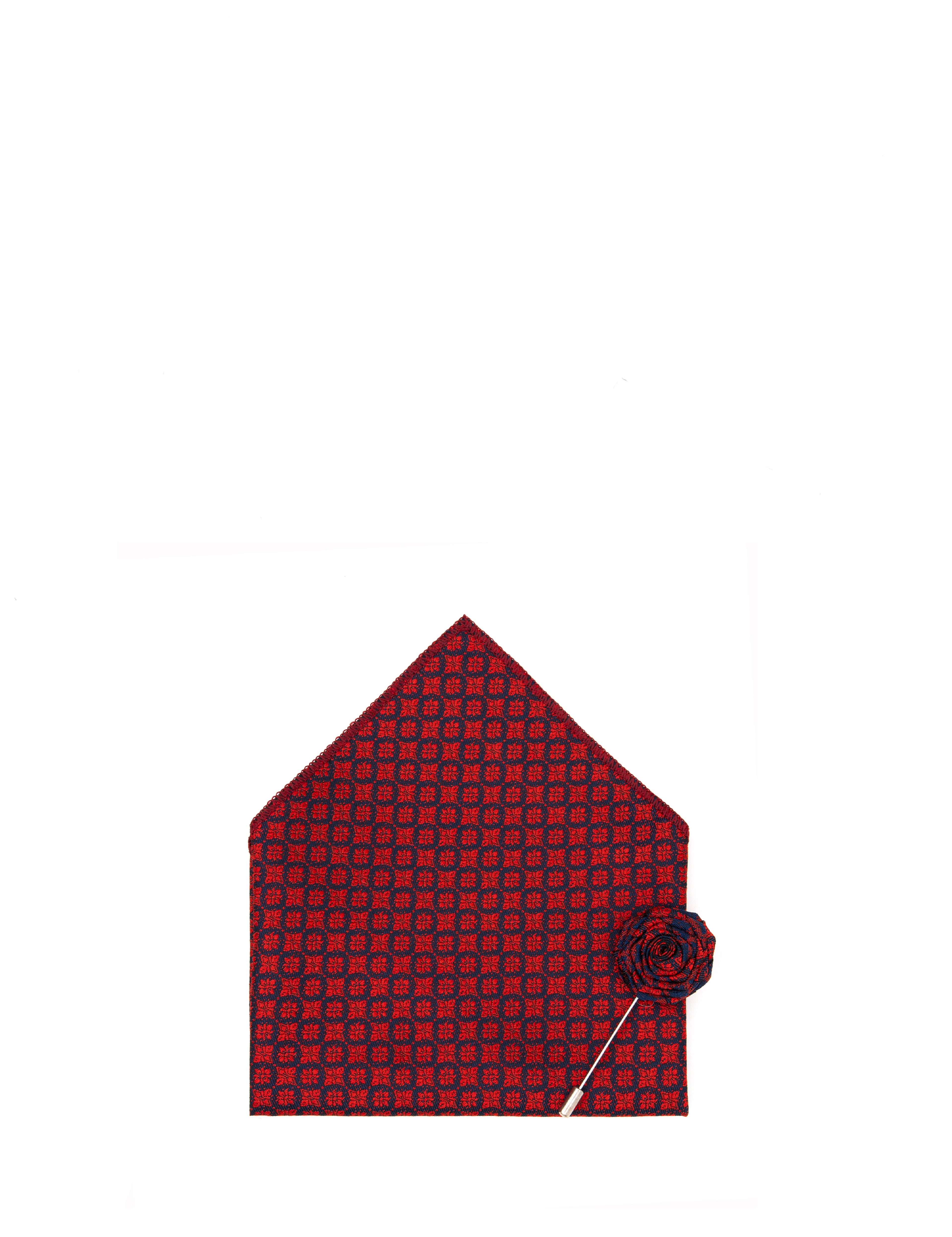 Bordo 3'lü Kravat-Mendil-Kravat İğnesi Set - Image 6