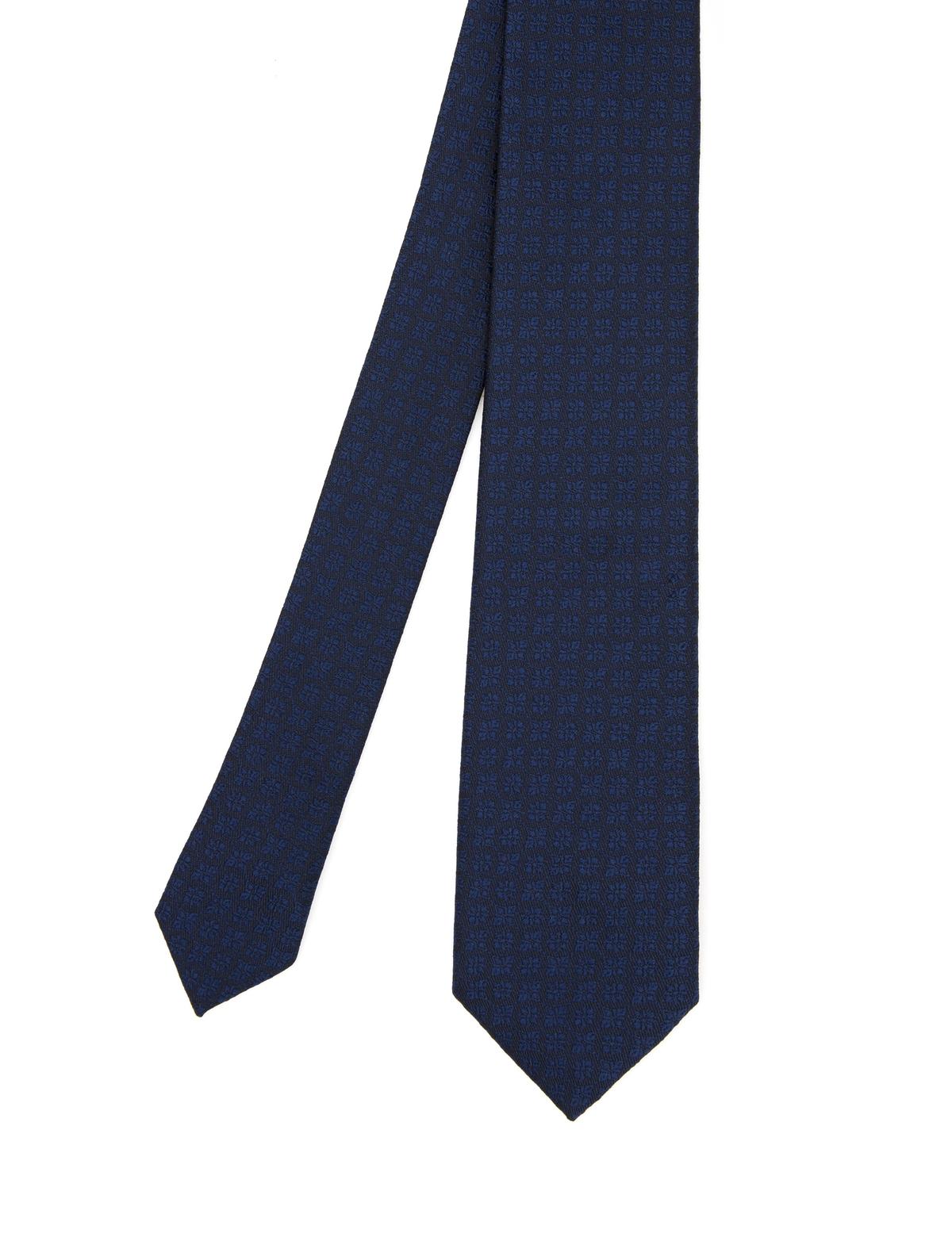 Lacivert 3'lü Kravat-Mendil-Kravat İğnesi Set - 50295477002