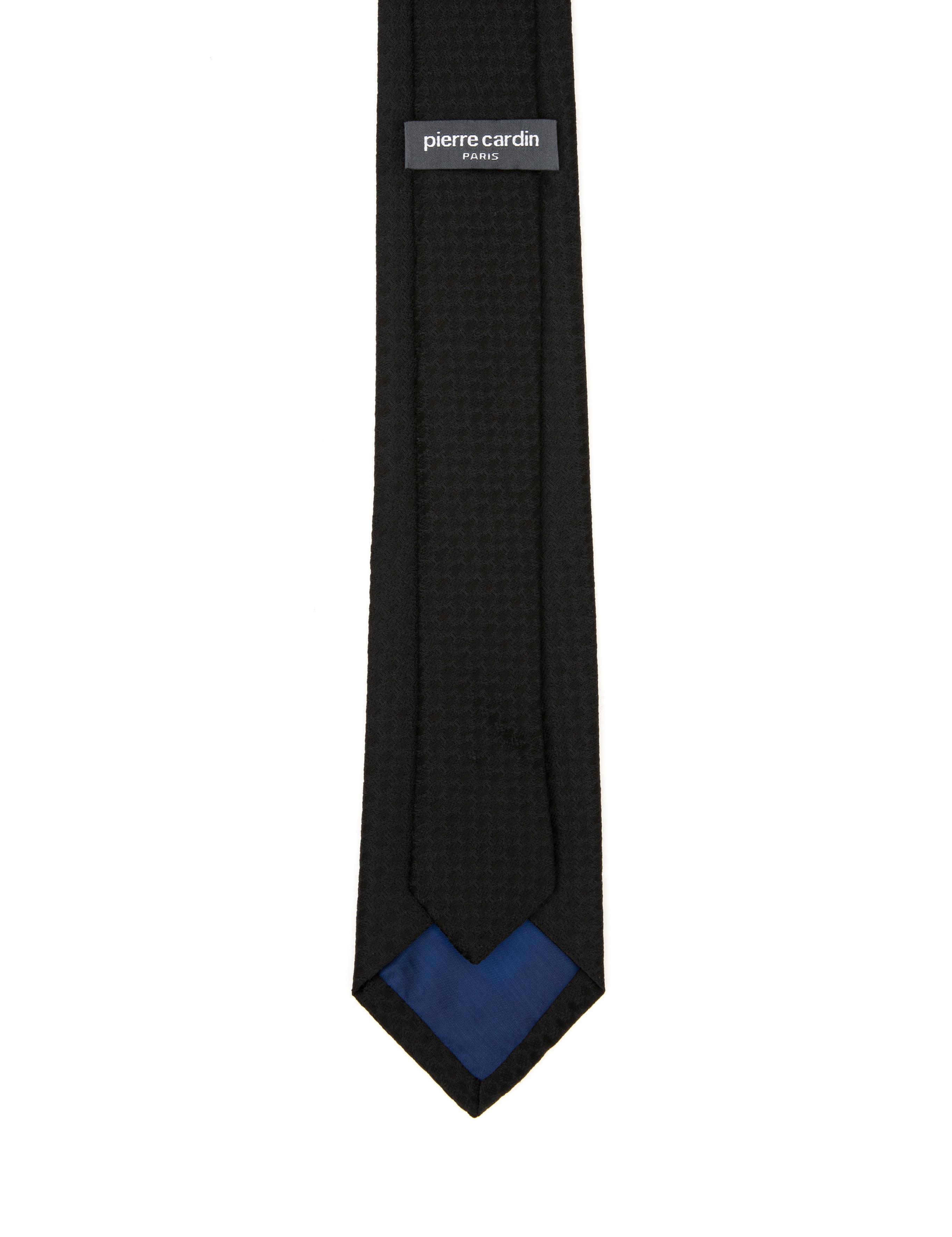 Siyah 3'lü Kravat-Mendil-Kravat İğnesi Set