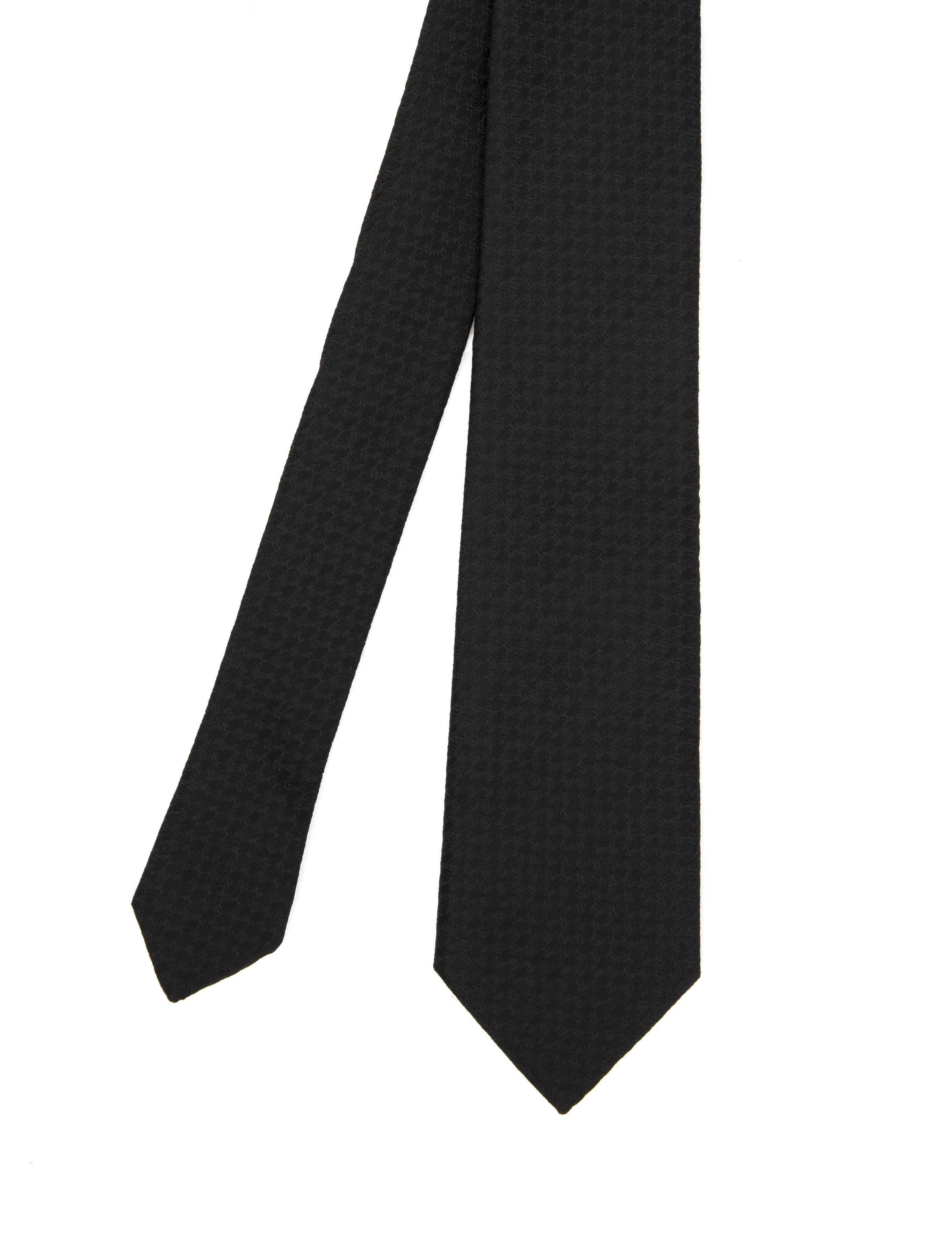 Siyah 3'lü Kravat-Mendil-Kravat İğnesi Set