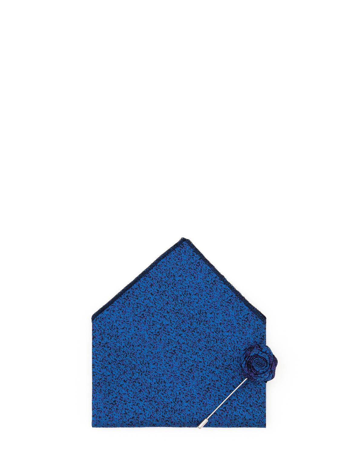 Mavi 3'lü Kravat Mendil Set - 50295478001