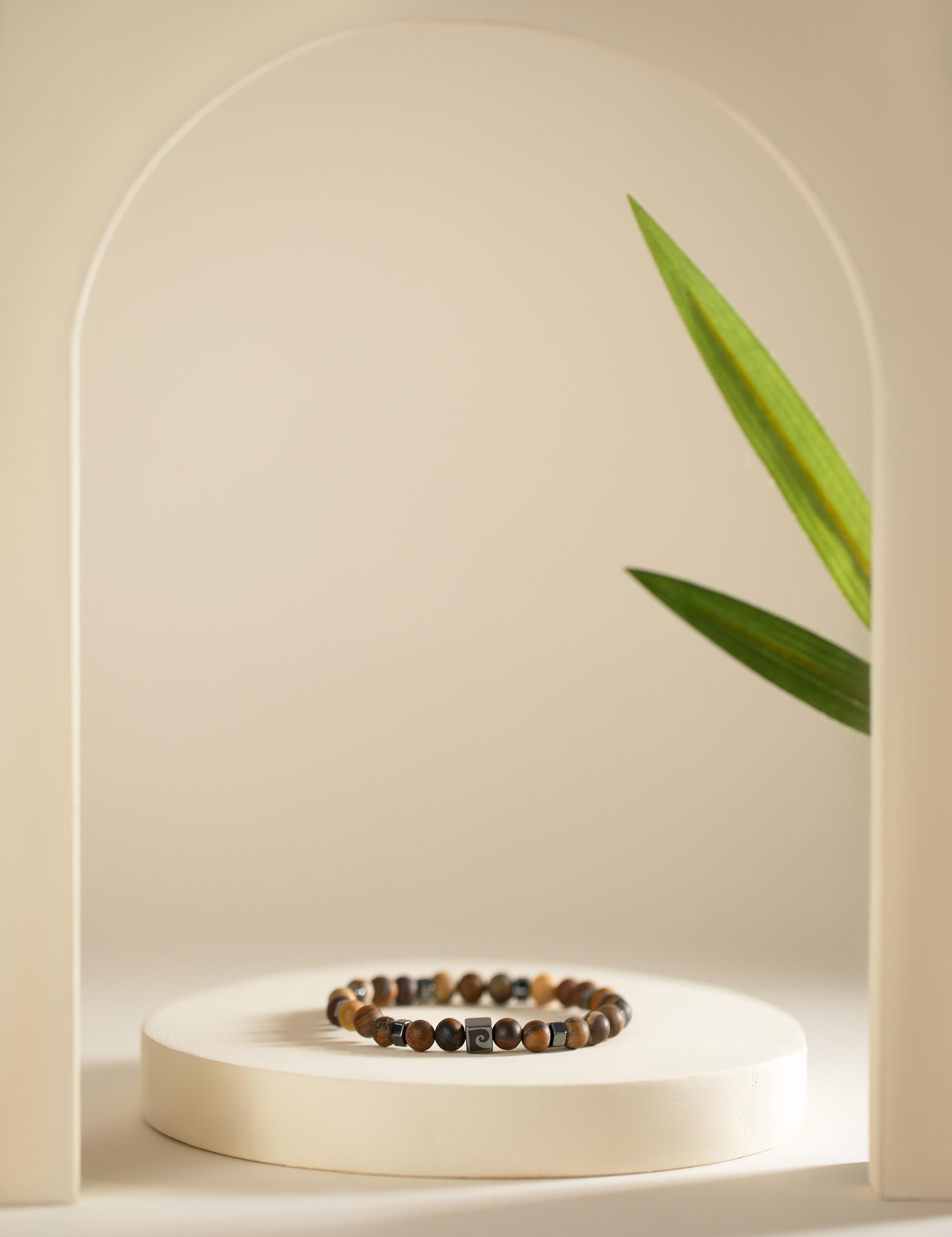 Kahverengi Taş Bileklik