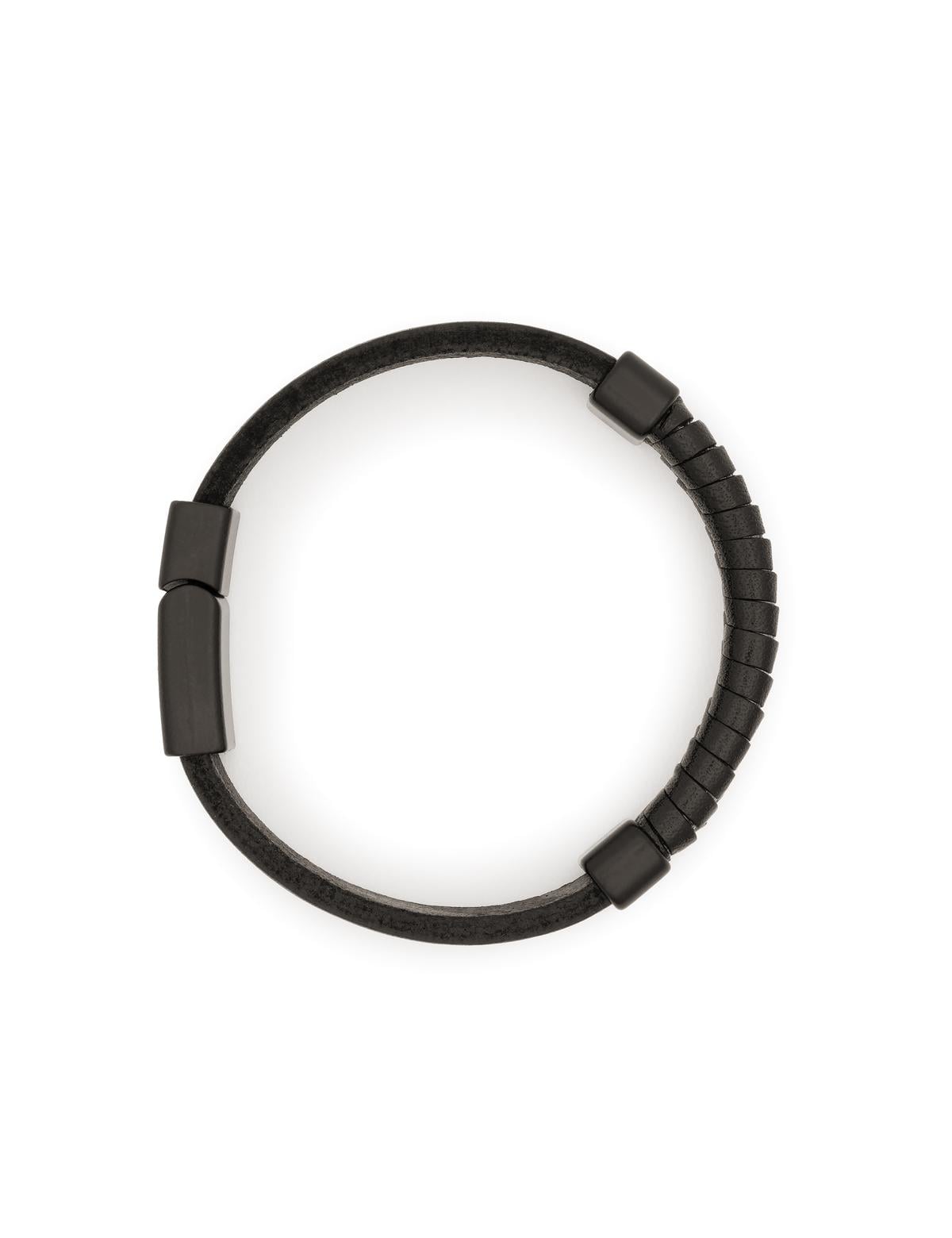 Siyah Deri Bileklik - 50296963001