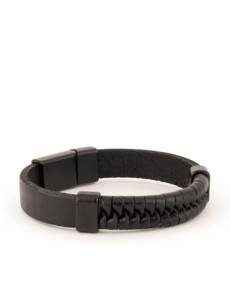 Siyah Deri Bileklik - 50296963001