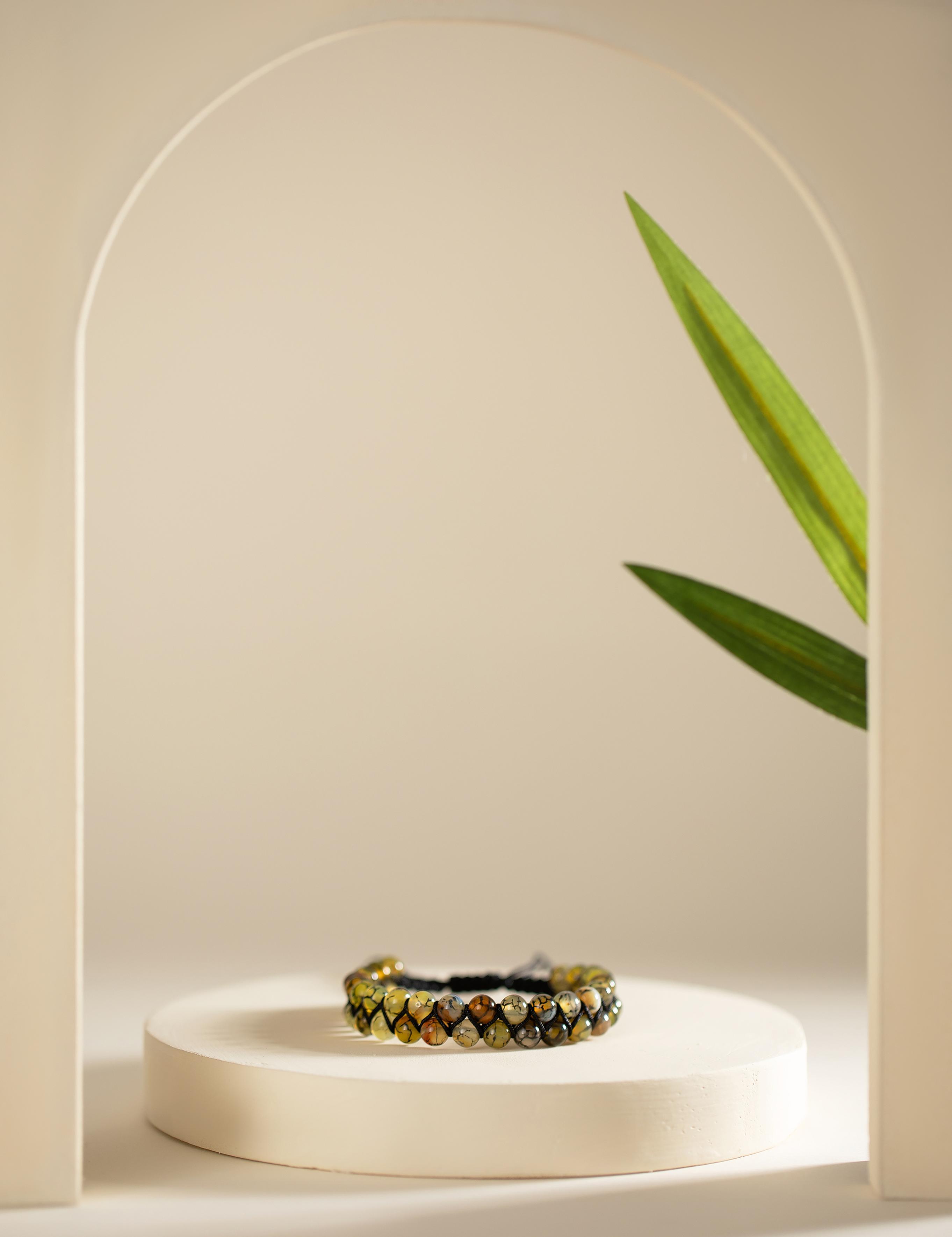 Kahverengi Taş Bileklik