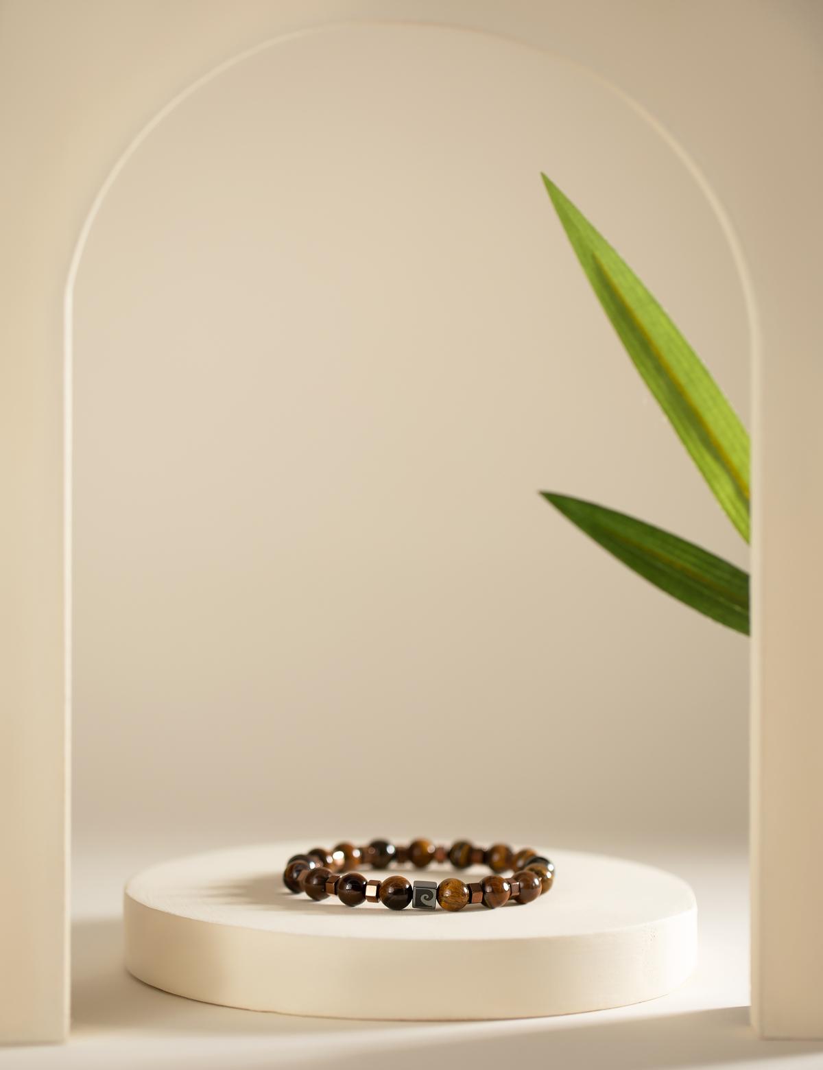 Kahverengi Taş Bileklik