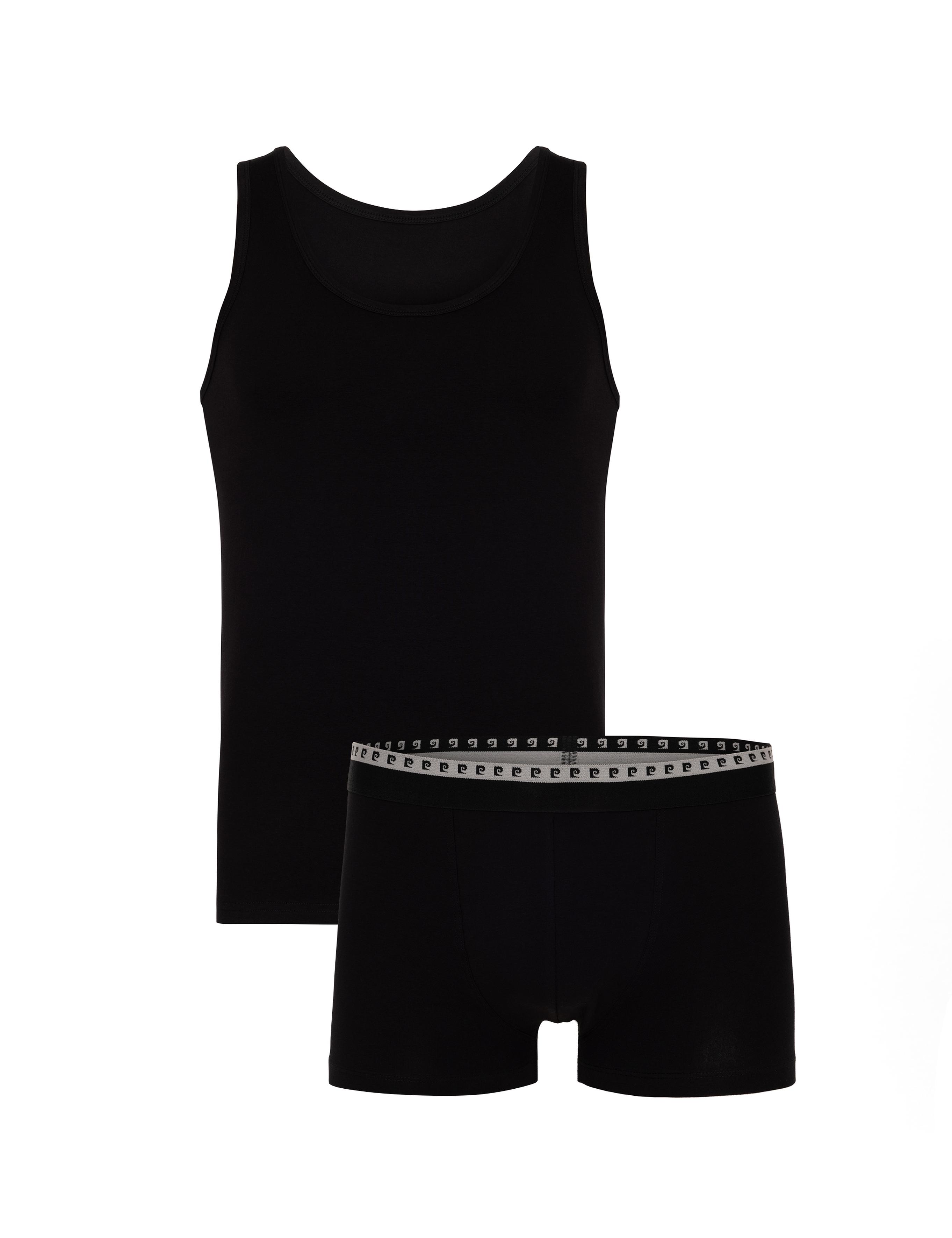 Siyah Atlet Boxer Takım