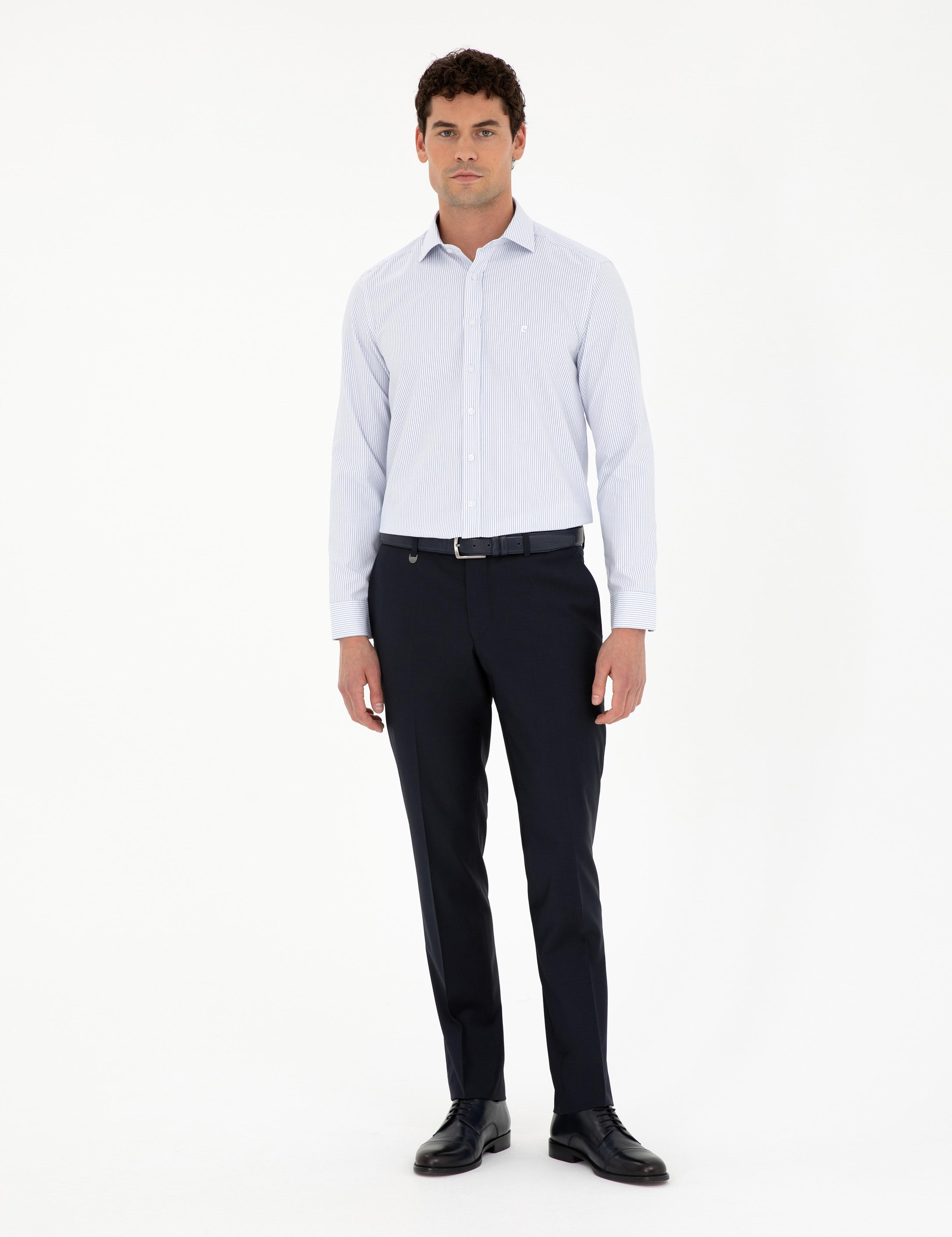 Lacivert Slim Fit Kumaş Pantolon
